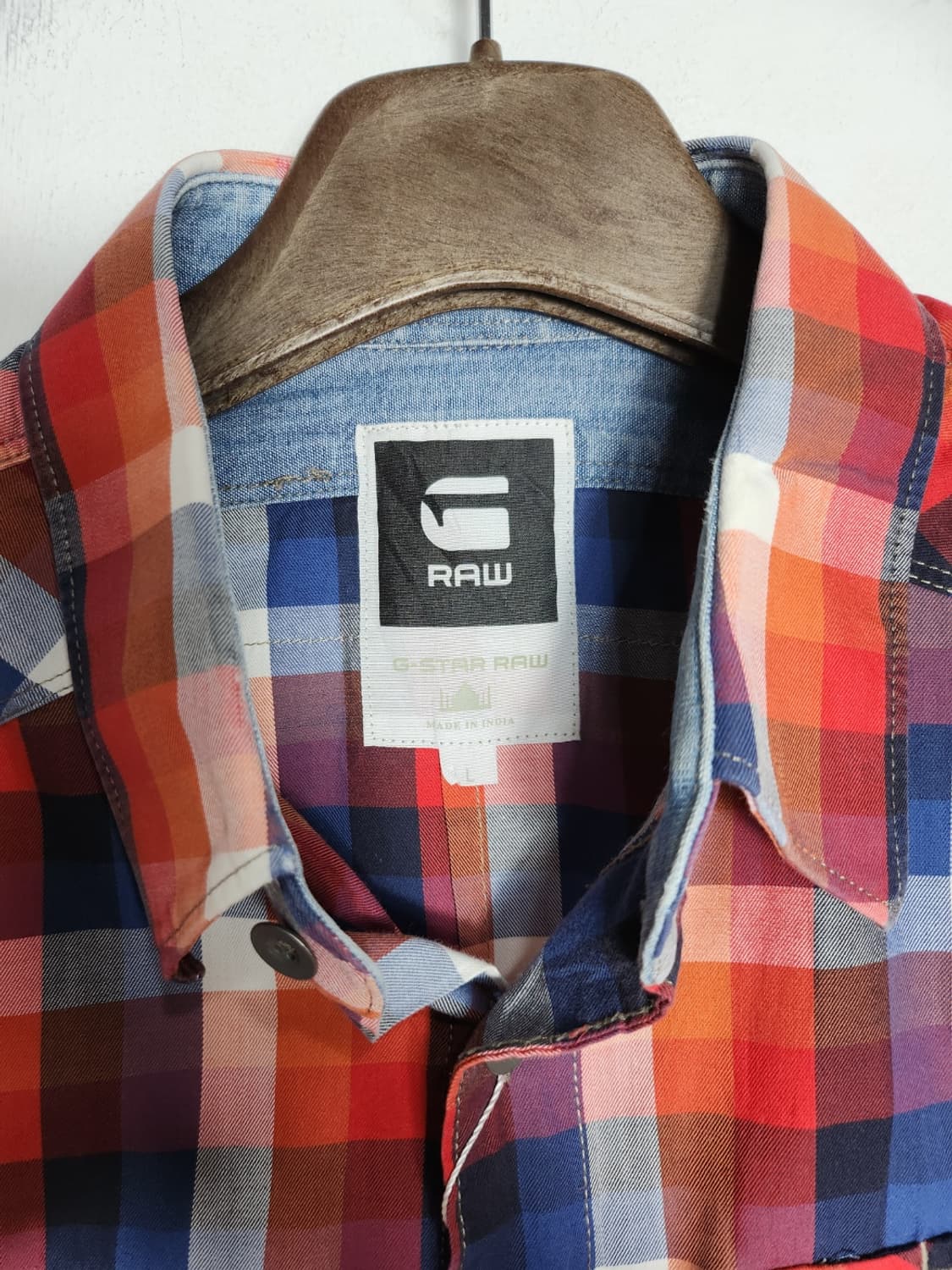 L 지스타로우 빈티지 멀티 체크 셔츠 남방 상품이미지3