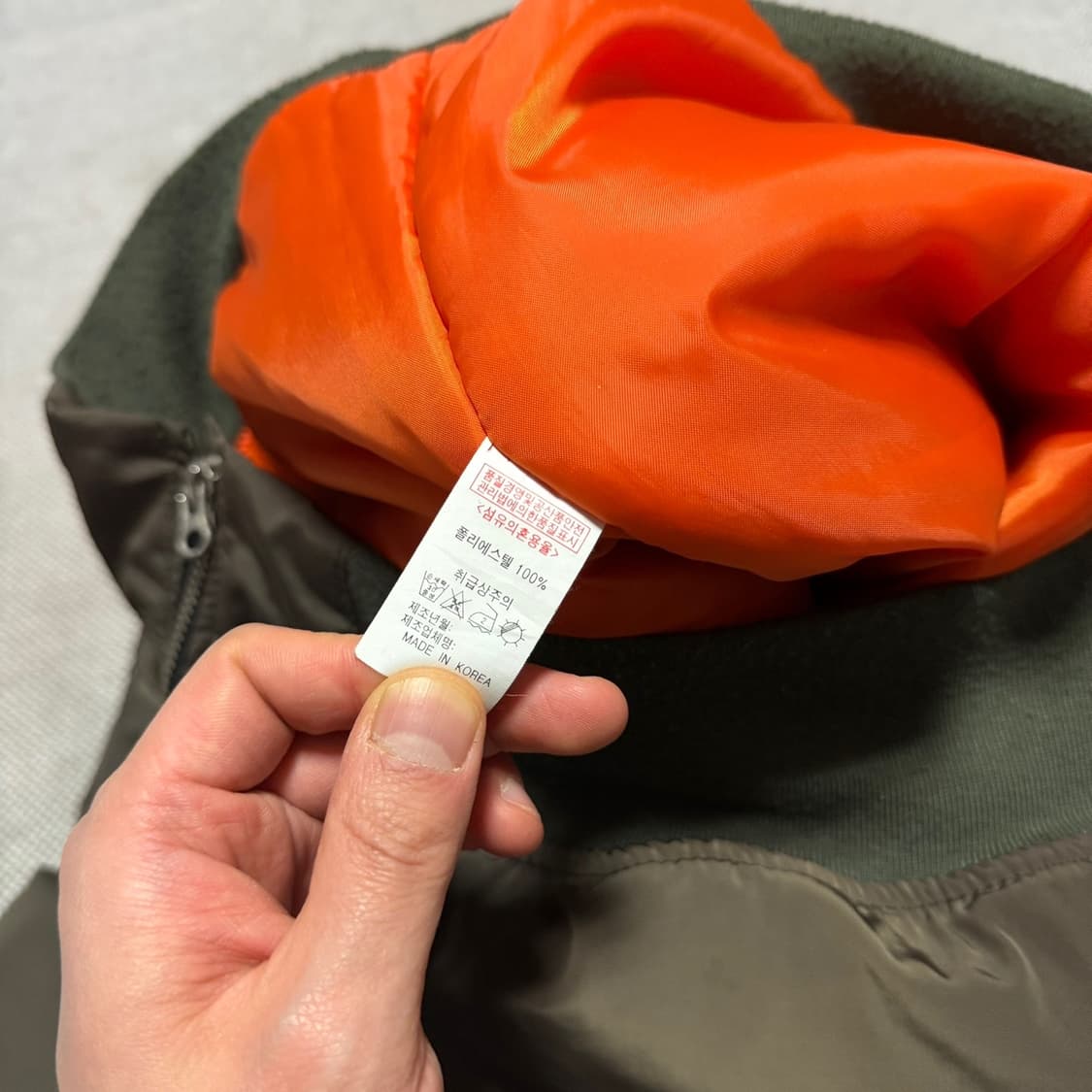 PEACE 카키 항공 자켓 상품이미지4