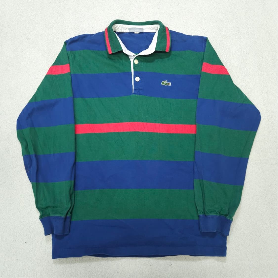 90s 라코스테 스트라이프 럭비 셔츠 4 상품이미지2