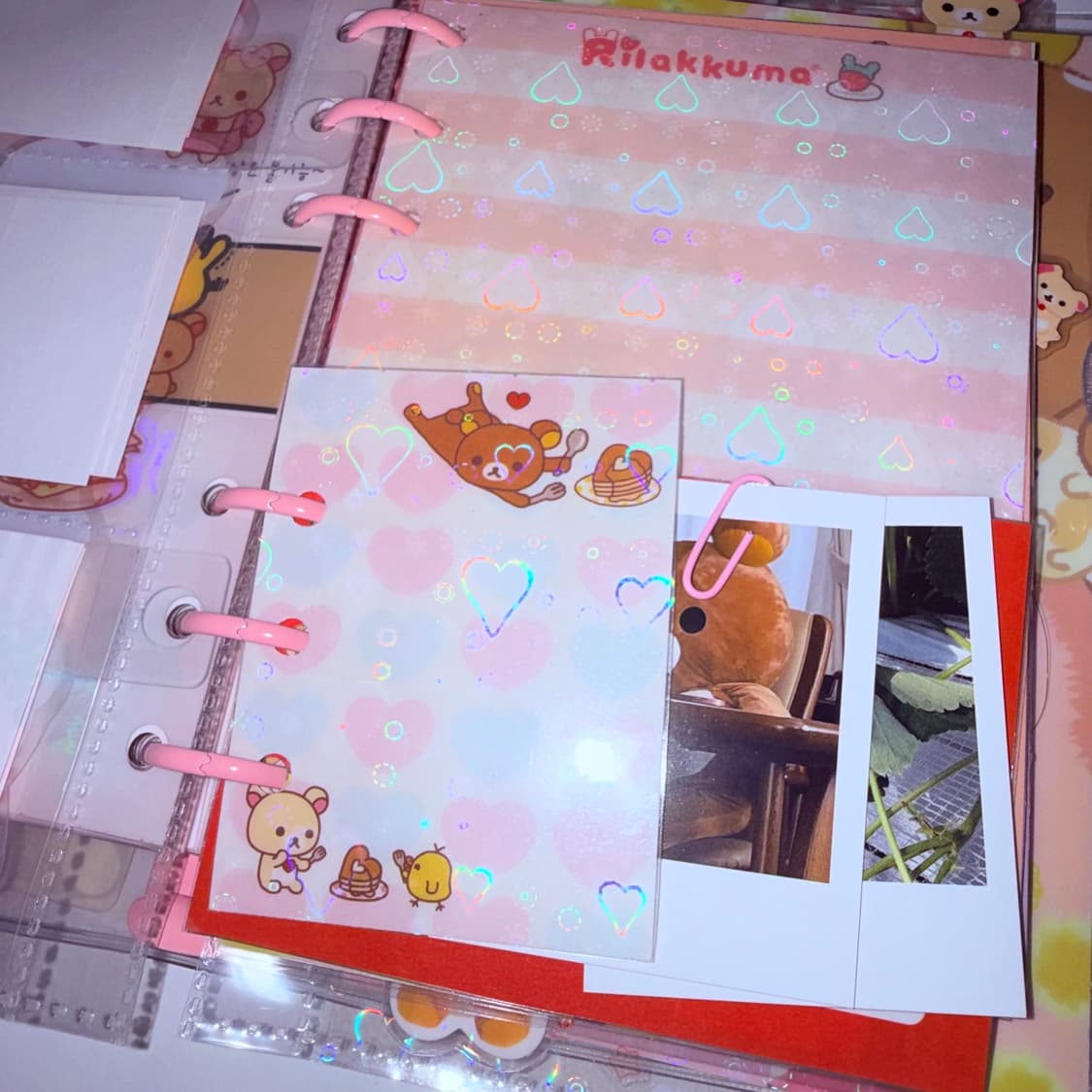 ✨리락쿠마 다이어리셋업/A6핑크타입💗/64장 상품이미지7