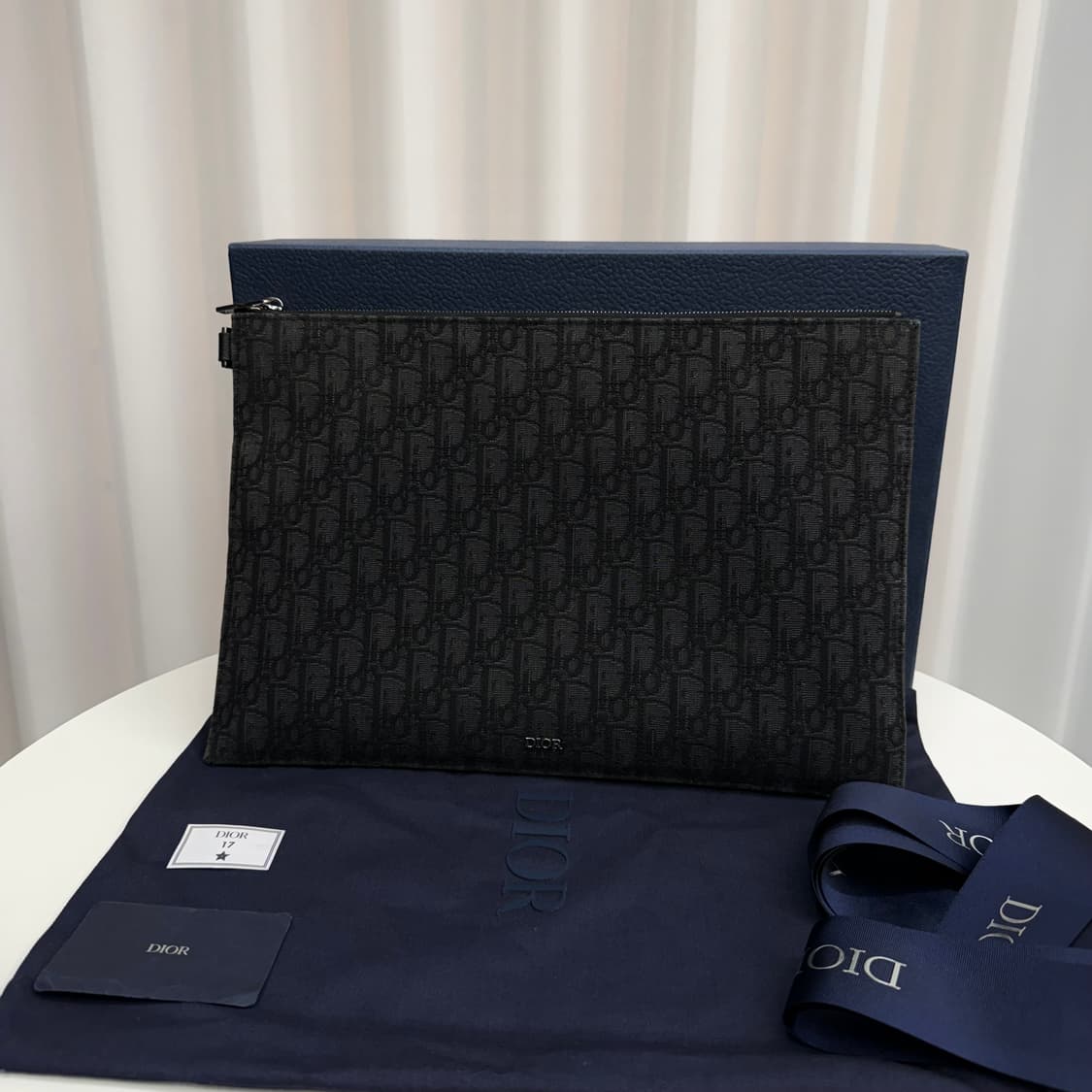 [풀박스] 디올 오블리크 a4 클러치백 블랙 상품이미지1