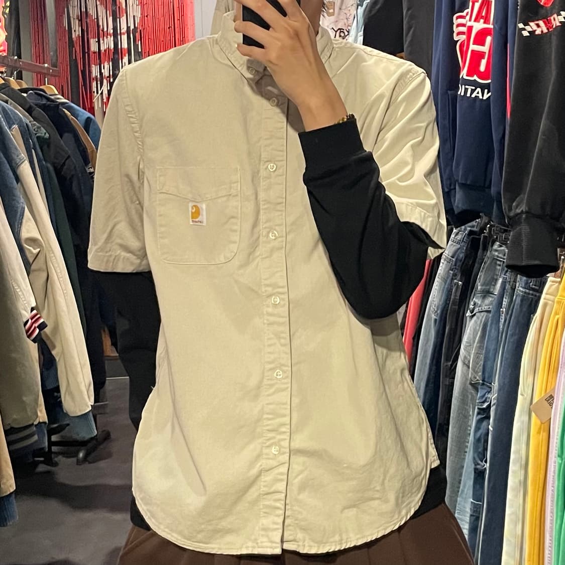 [IM] carhartt 칼하트 코토리베이지 반팔셔츠 상품이미지3