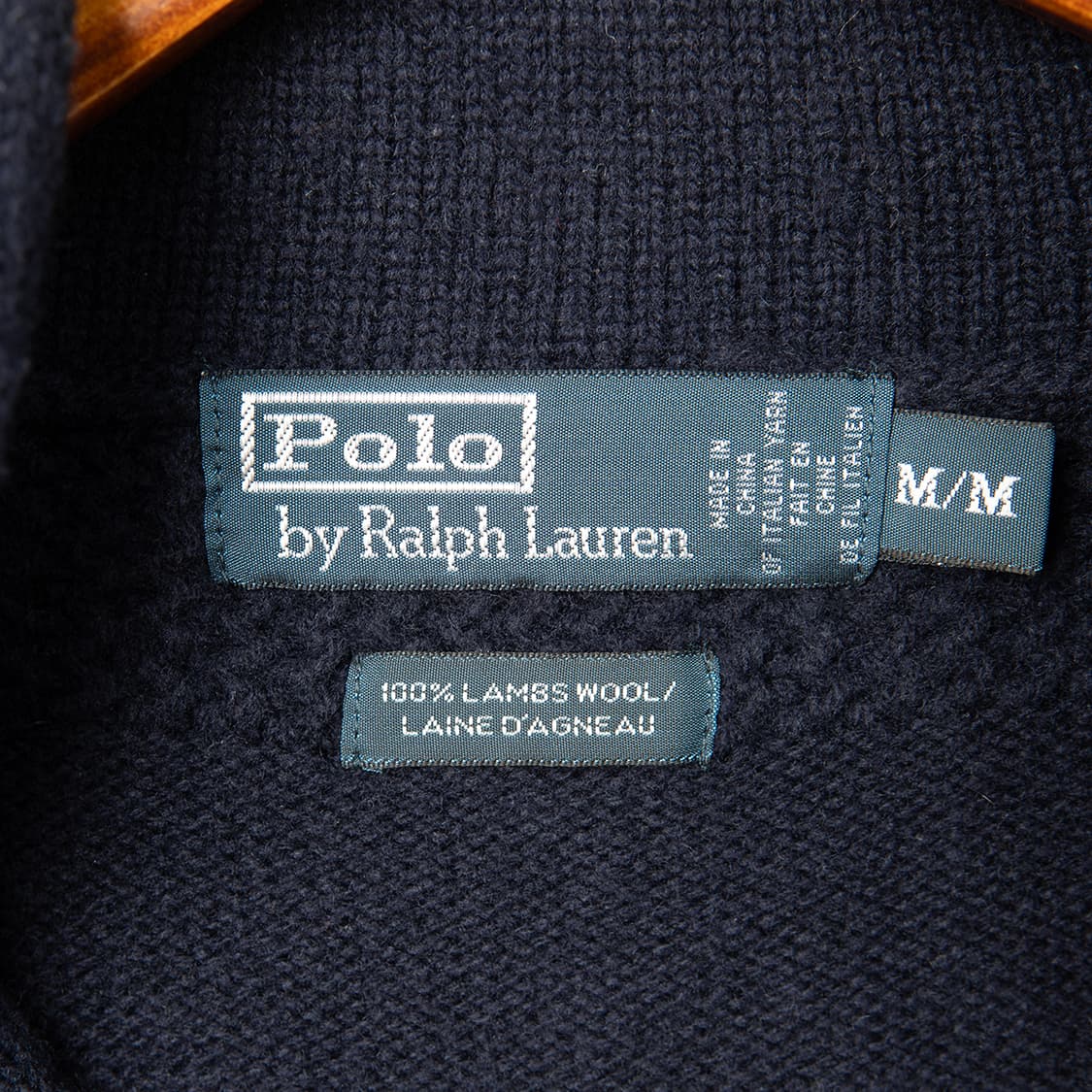 [M] 00s 폴로 랄프로렌 숄카라 니트 쿼터집업 람포지퍼  상품이미지7