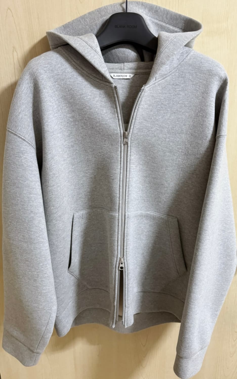 [3] 블랭크룸 네오프랜 후드집업 멜란지 그레이 상품이미지3