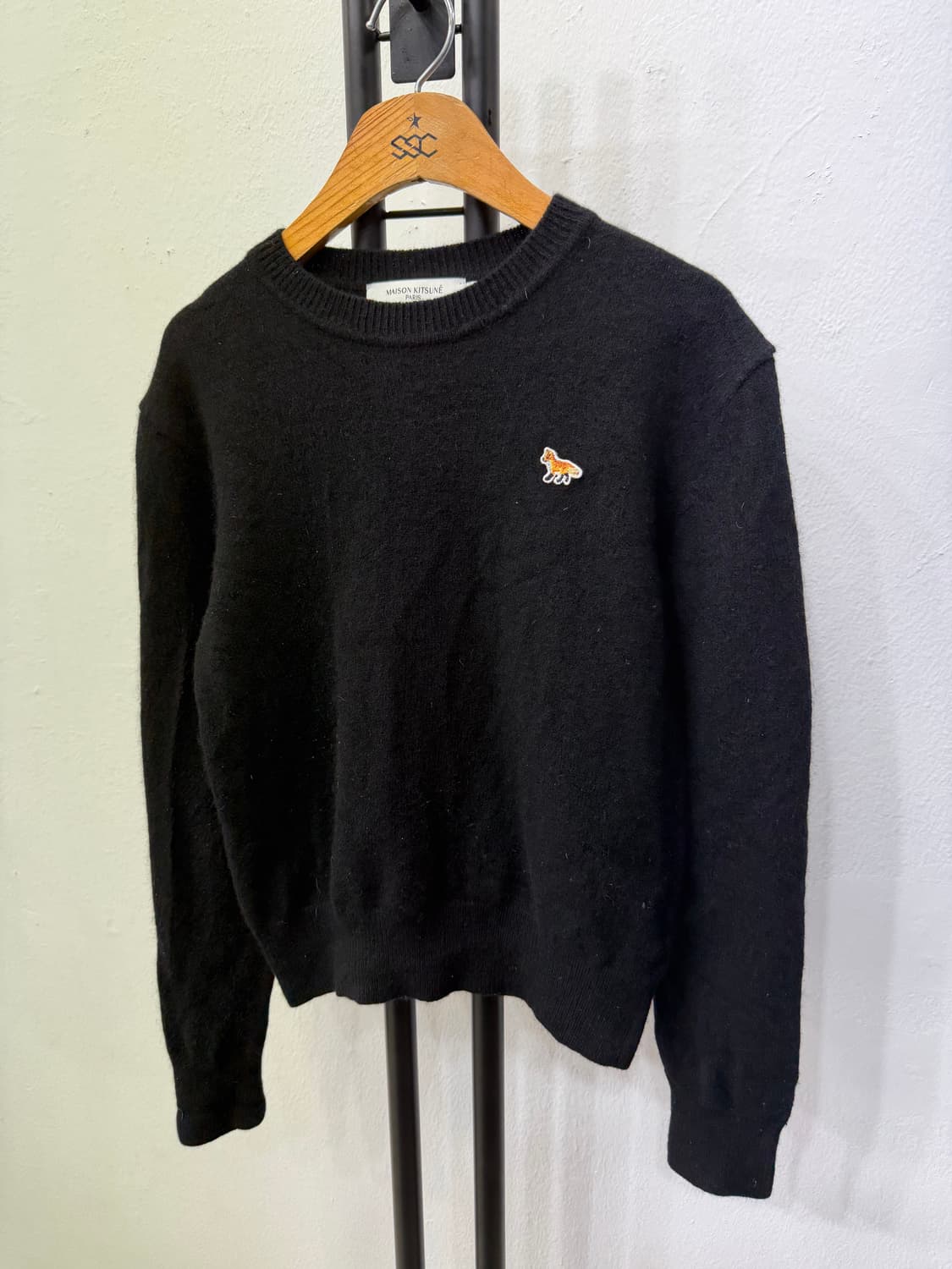 정품) 메종키츠네 여성 폭스 블랙 니트 S 상품이미지3