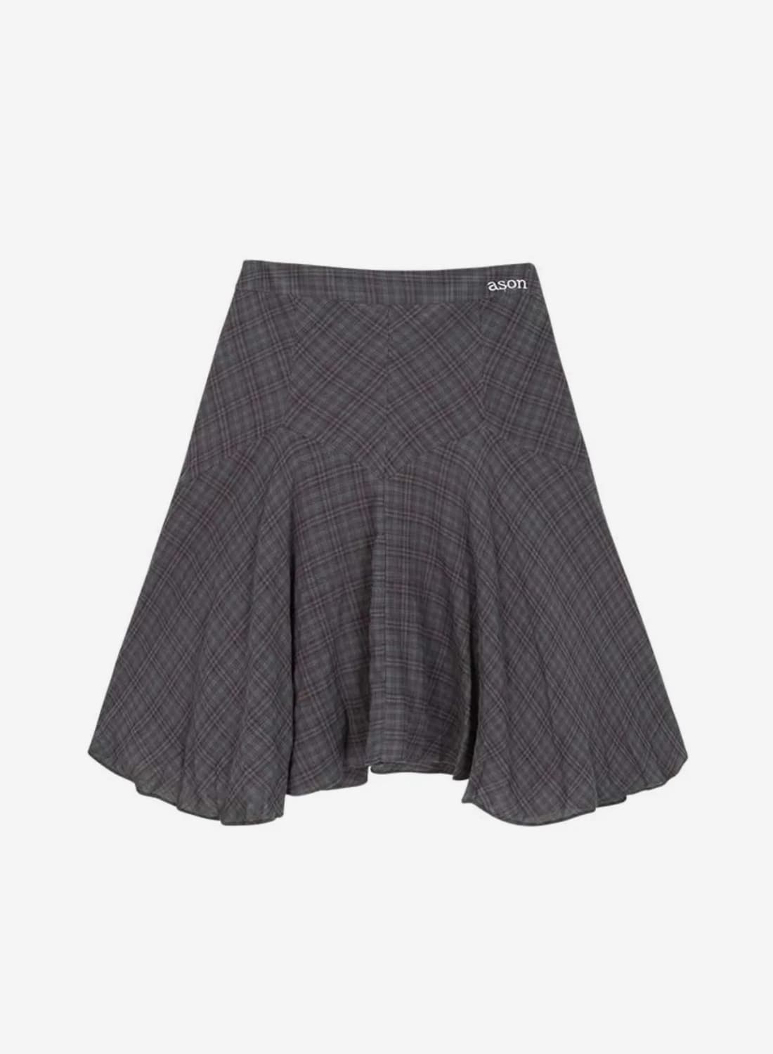 ASON LONDON CHECK MIDI SKIRT / PURPLE 상품이미지1