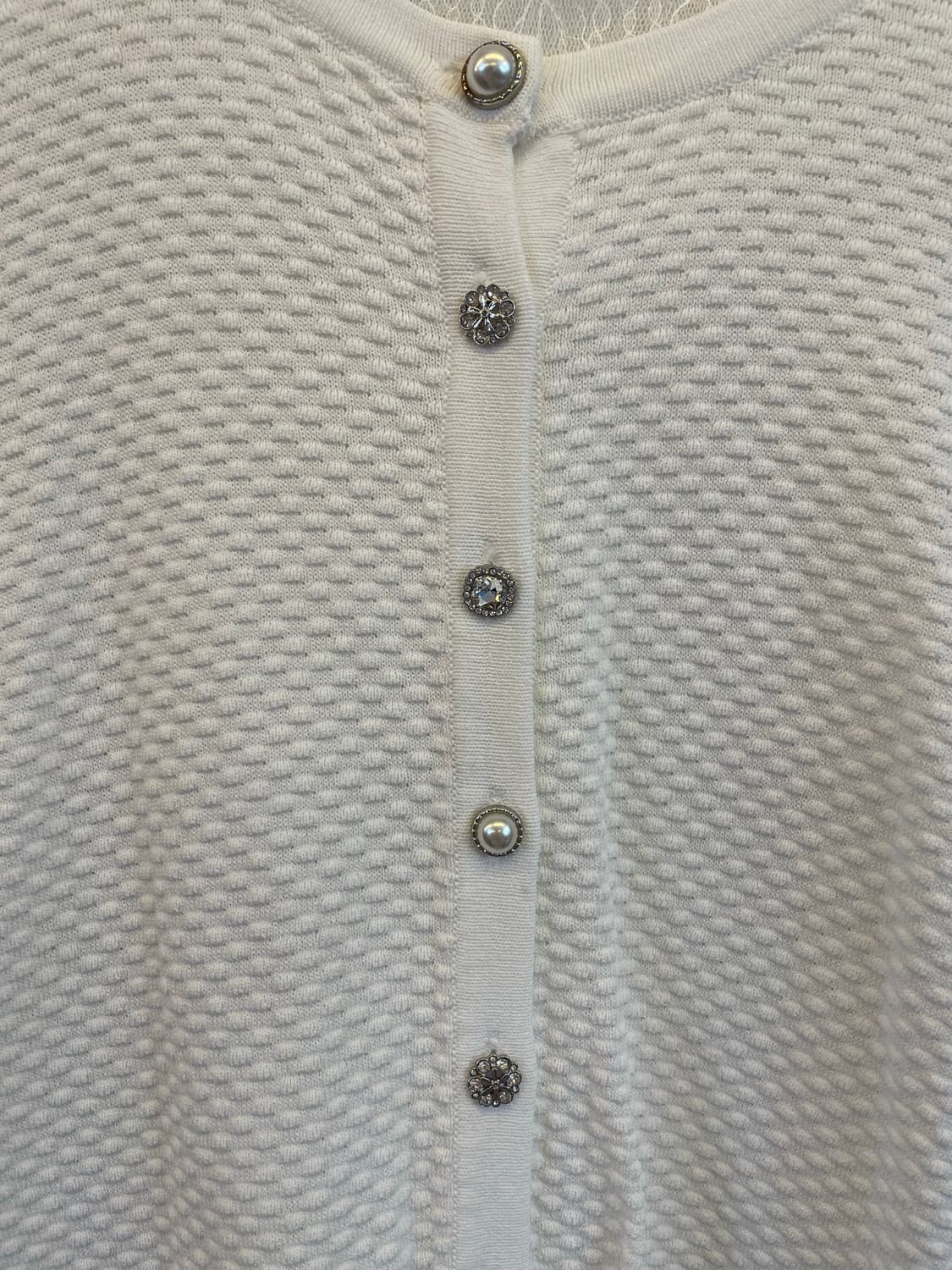 ZARA 자라 비스코스 니트가디건 화이트 상품이미지4