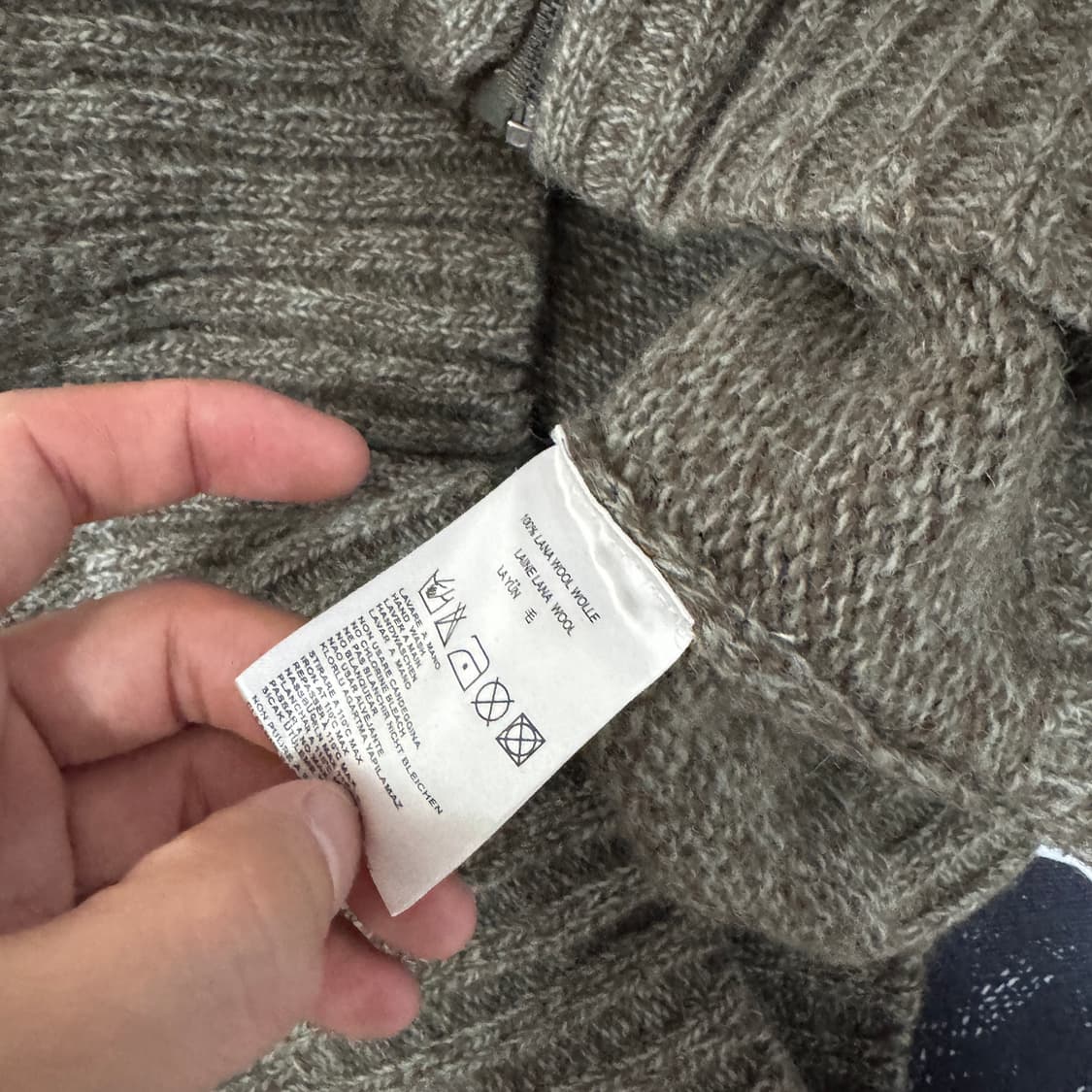 디젤  울 니트집업 100 L사이즈  상품이미지5