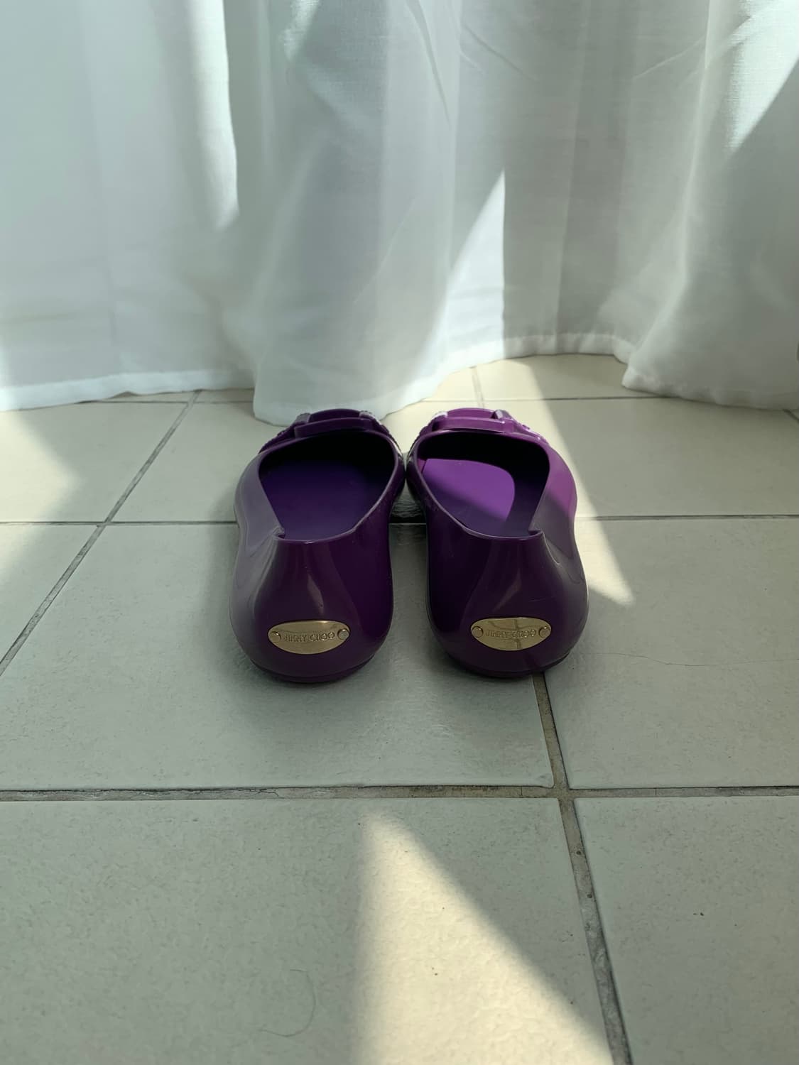 Jimmy choo purple flat jelly shoes 상품이미지5