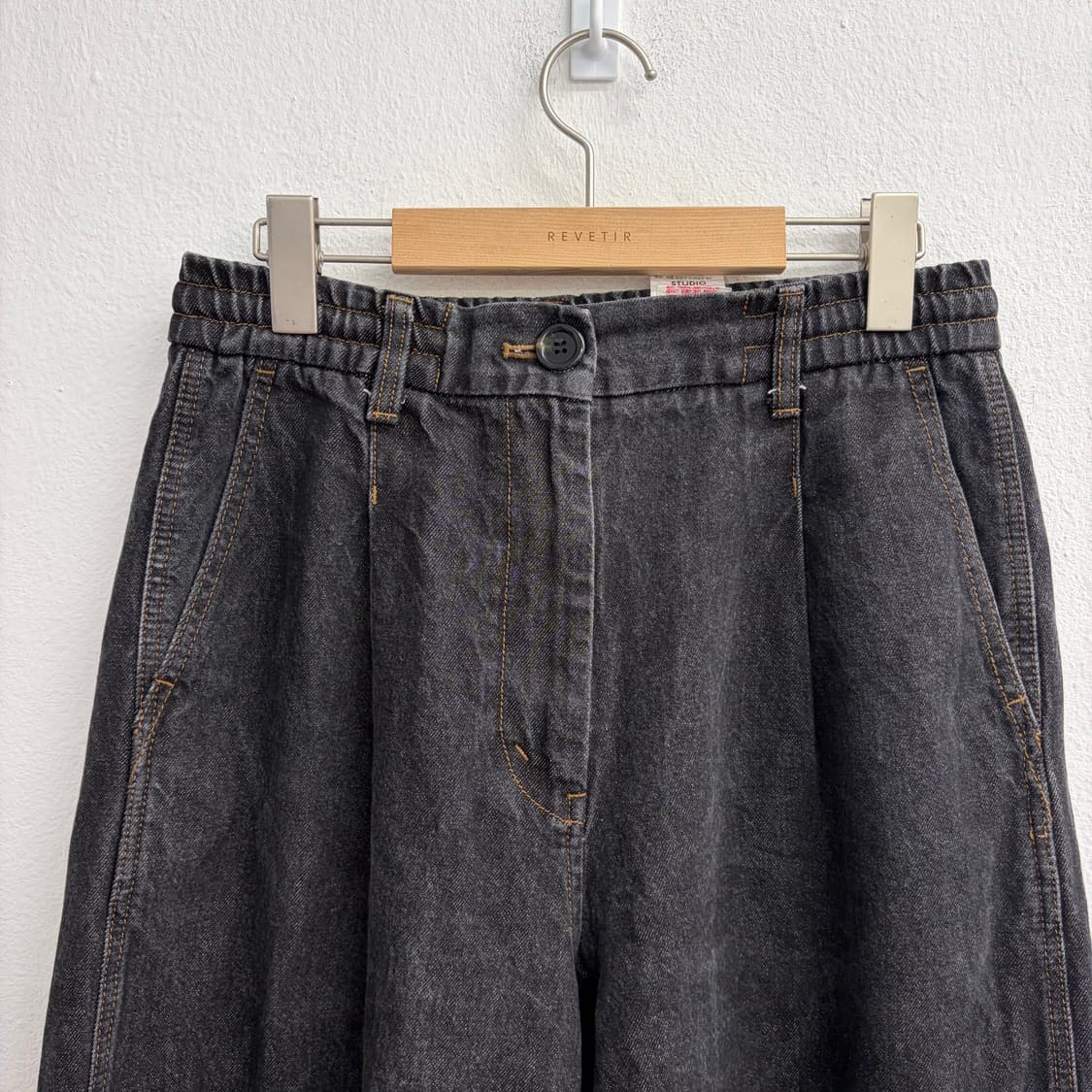 스튜디오 톰보이 블랙 데님 팬츠 67-92(S) 상품이미지3