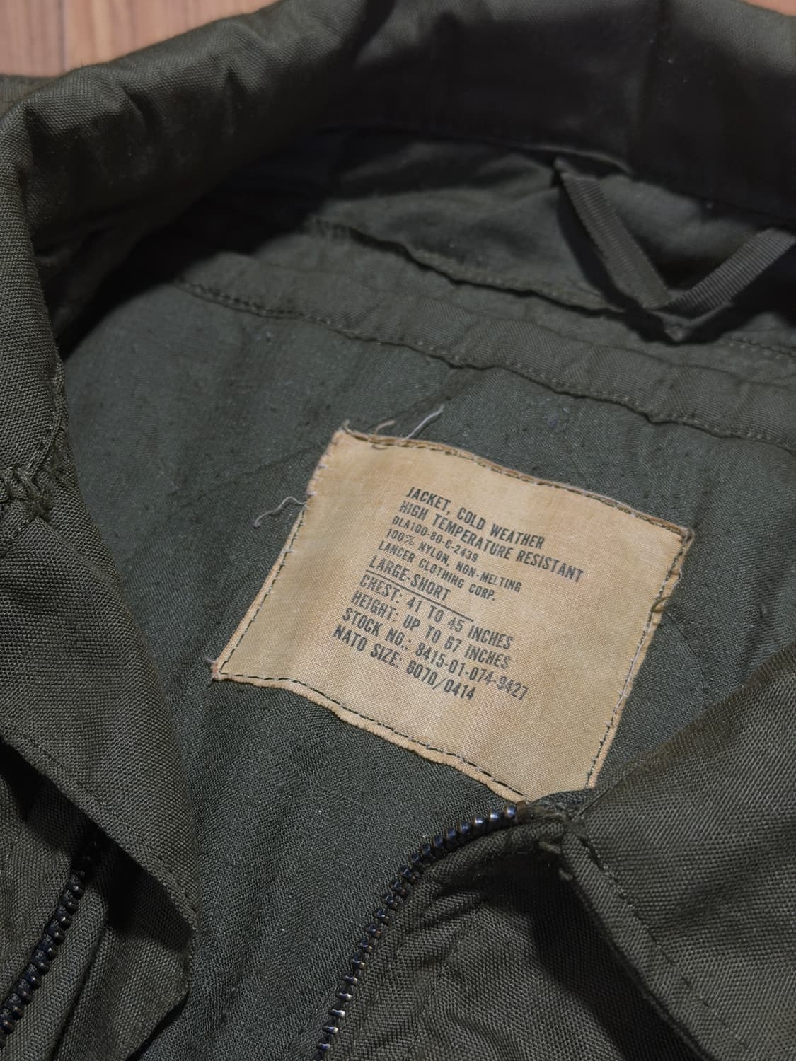 80‘s 미군 CVC 탱커 자켓 L-S 상품이미지2