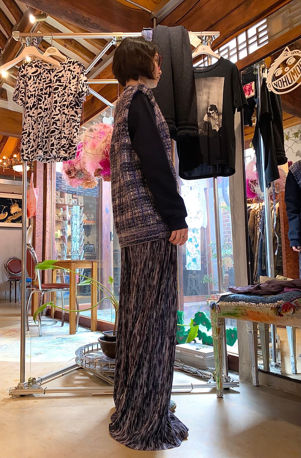 Supreme Logo detail Zip up Sweater Vest 상품이미지4