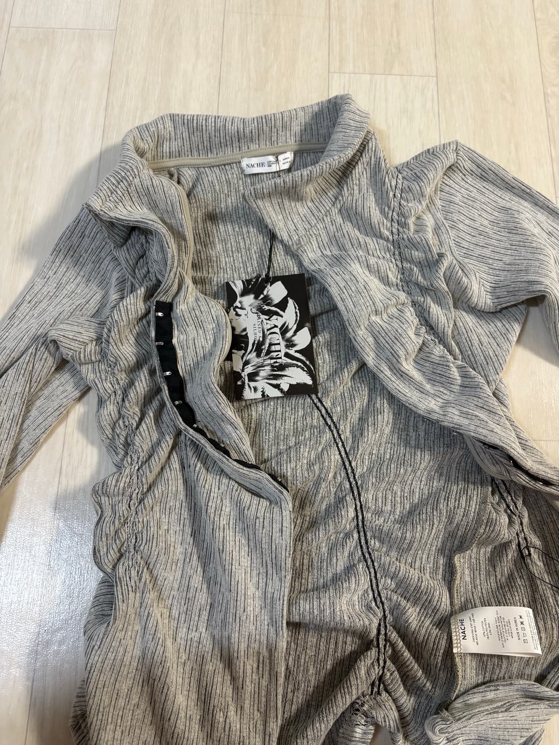 나체 셔링 셔츠 탑 상품이미지2