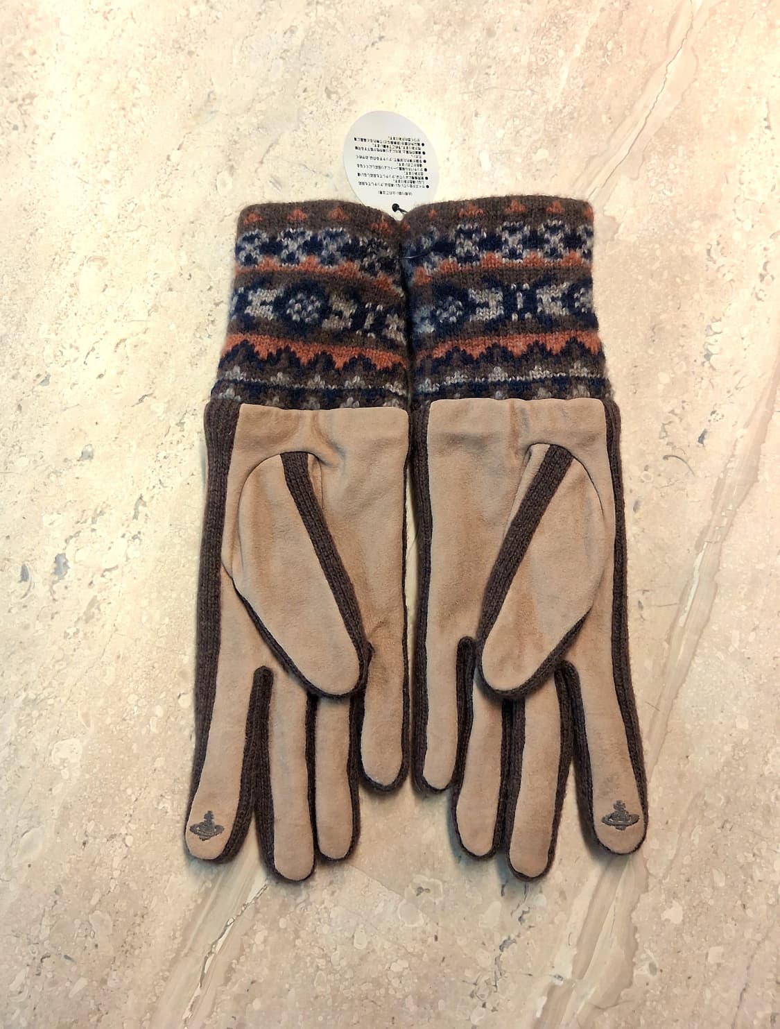 비비안웨스트우드 FAIRISLE 스웨이드 남성 장갑 (새상품) 상품이미지6