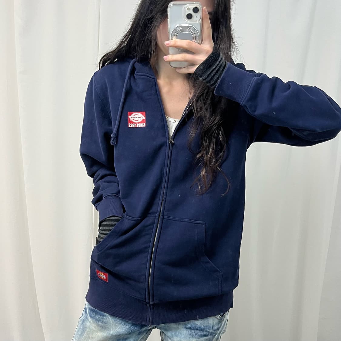 Dickies Navy Hoodie Zip-up 상품이미지1