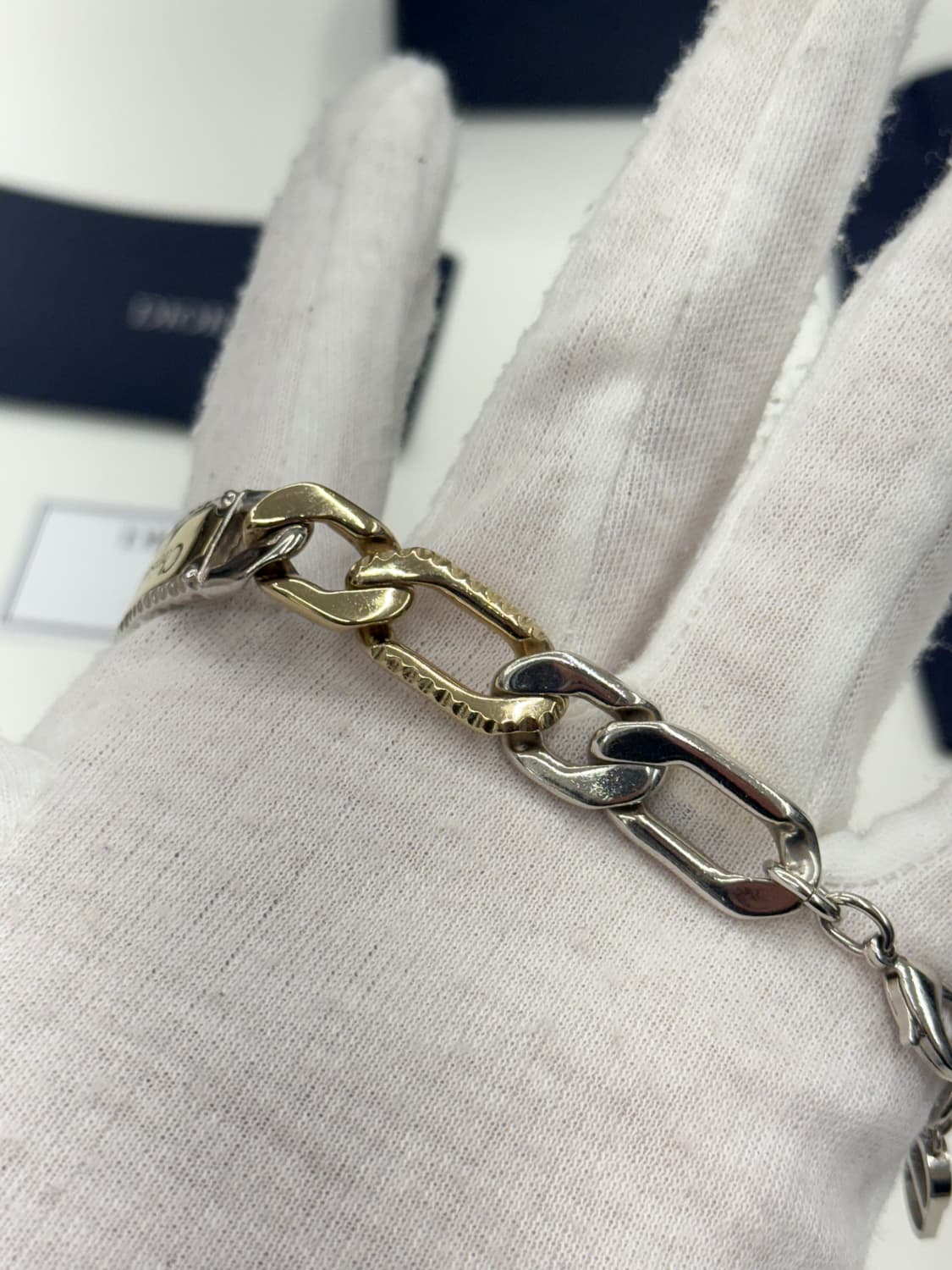 [OS] 디올 꾸뛰르 로고 체인 팔찌 상품이미지5