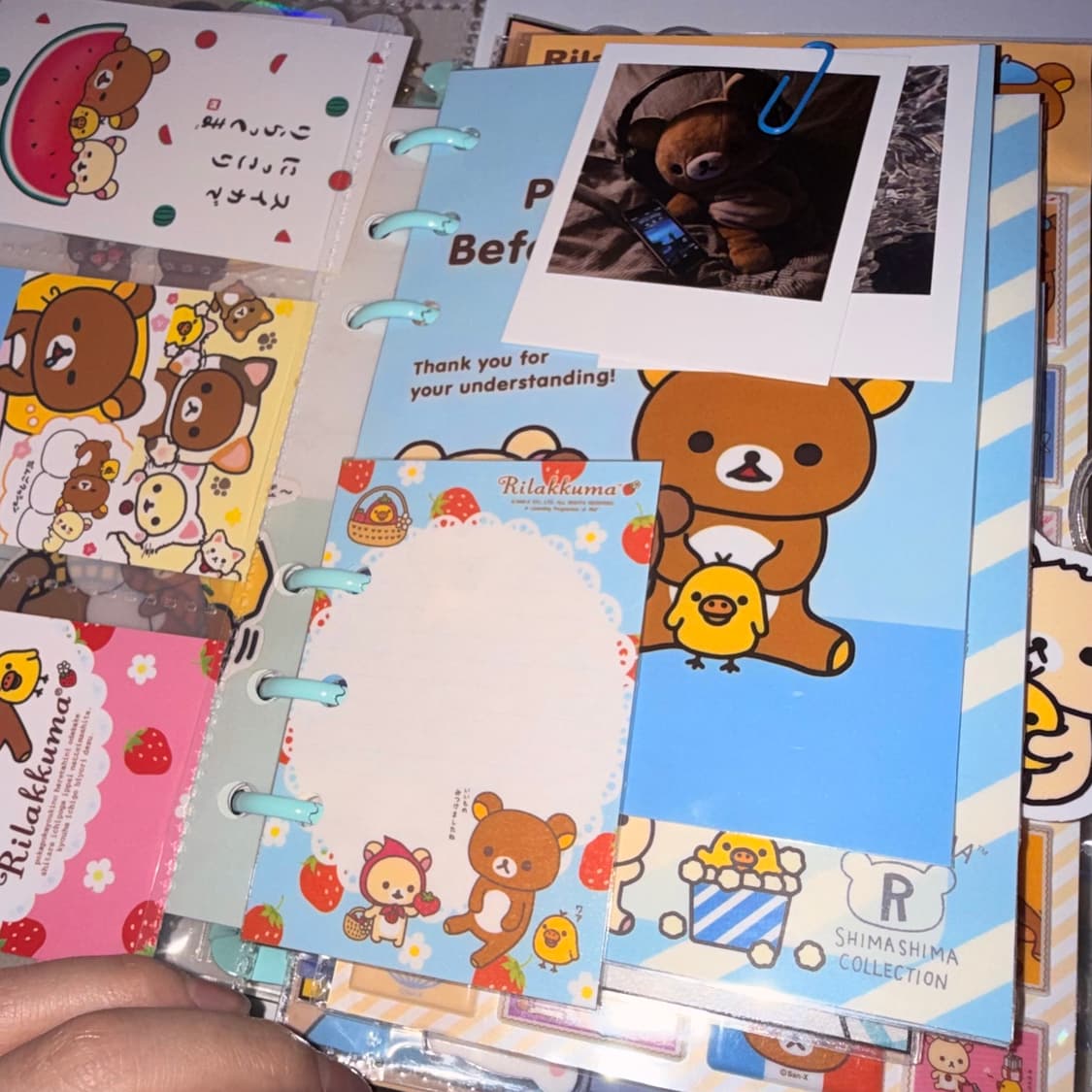 ✨리락쿠마 다이어리셋업/A6블루타입💙/66장 상품이미지5