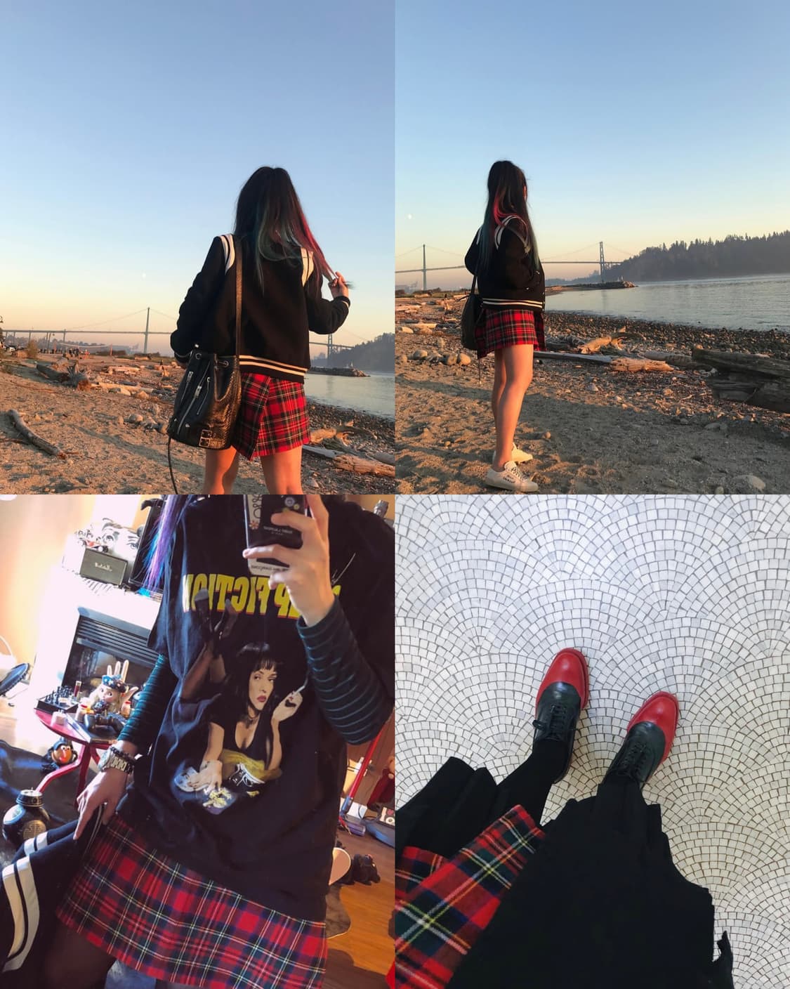 준야 와타나베x꼼데가르송 타탄 체크 스커트 XS 상품이미지8