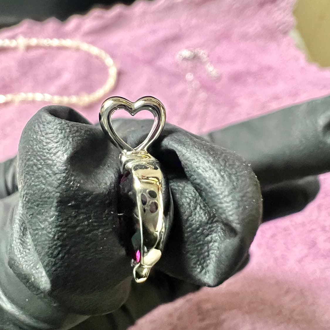 스와로브스키 바이올렛 하트 목걸이 상품이미지7