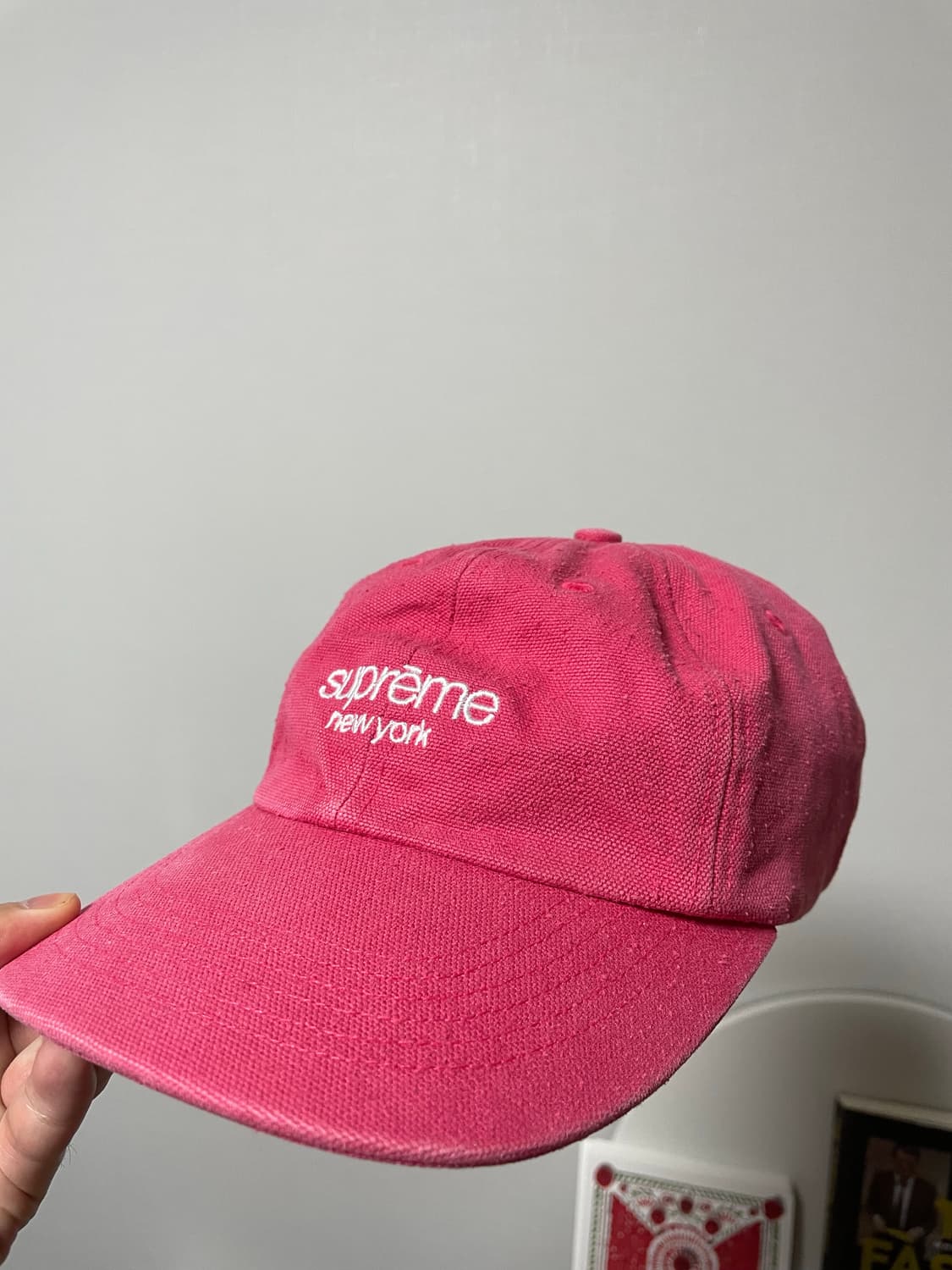 슈프림 뉴욕 캡 모자 핑크 상품이미지2