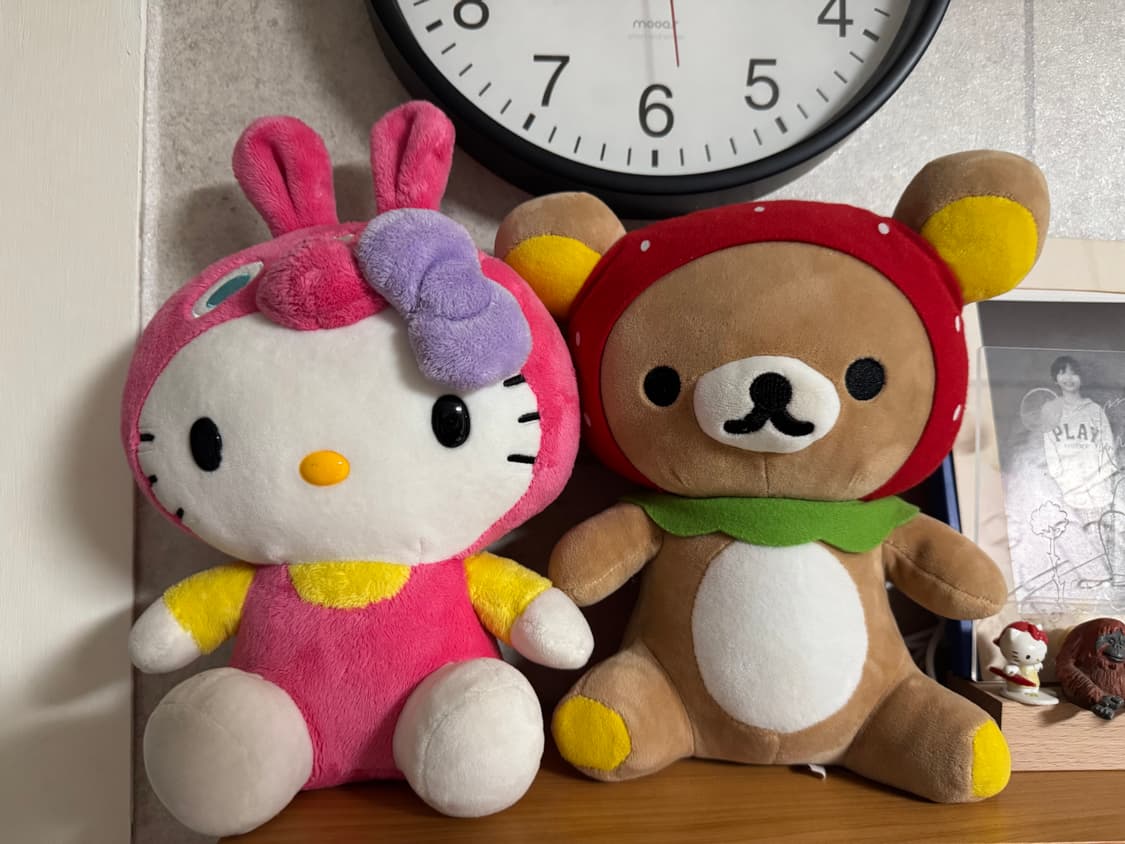 빈티지 고전 리락쿠마 딸기 코스튬 시팅인형 소장품 상품이미지9