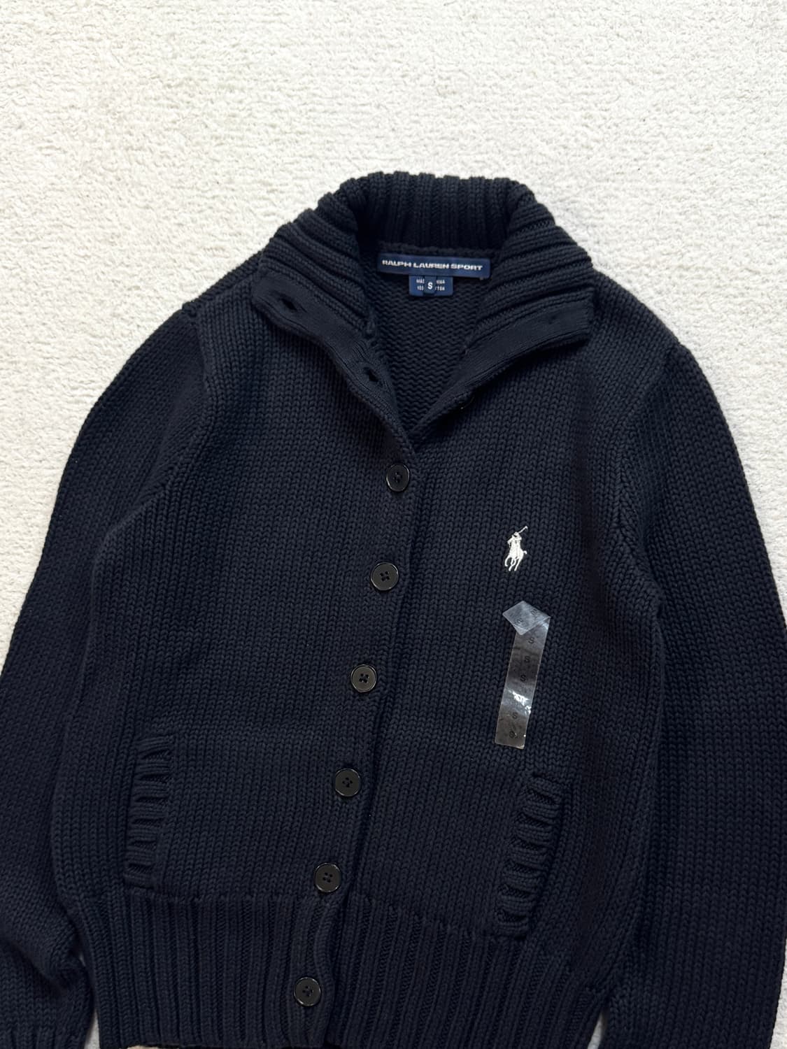 폴로 블랙 니트 가디건 상품이미지1