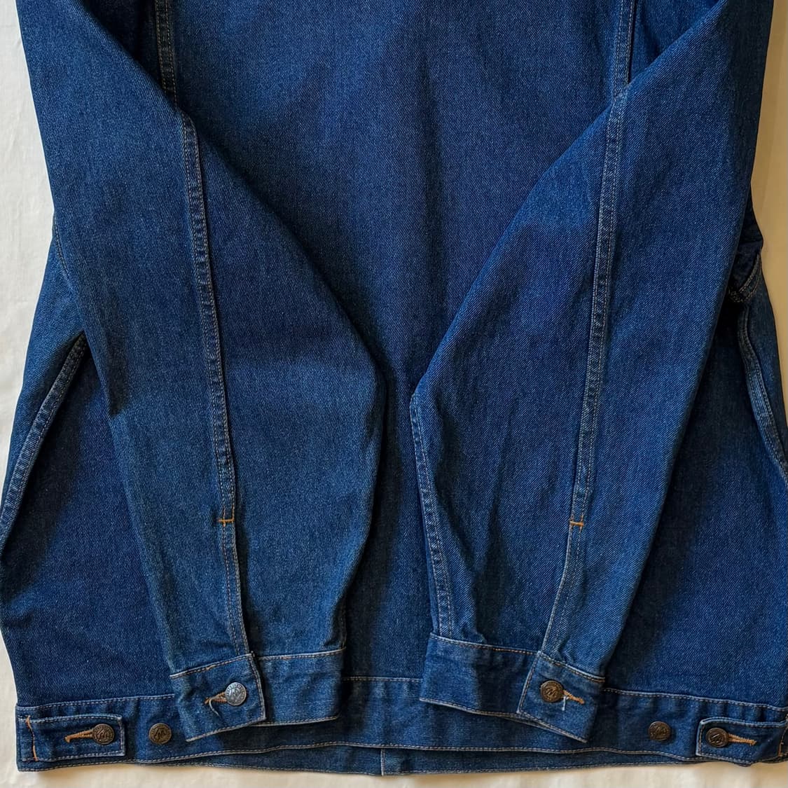 [XL/110] 90s USA Marlboro 레더 칼라 데님 자켓 상품이미지10