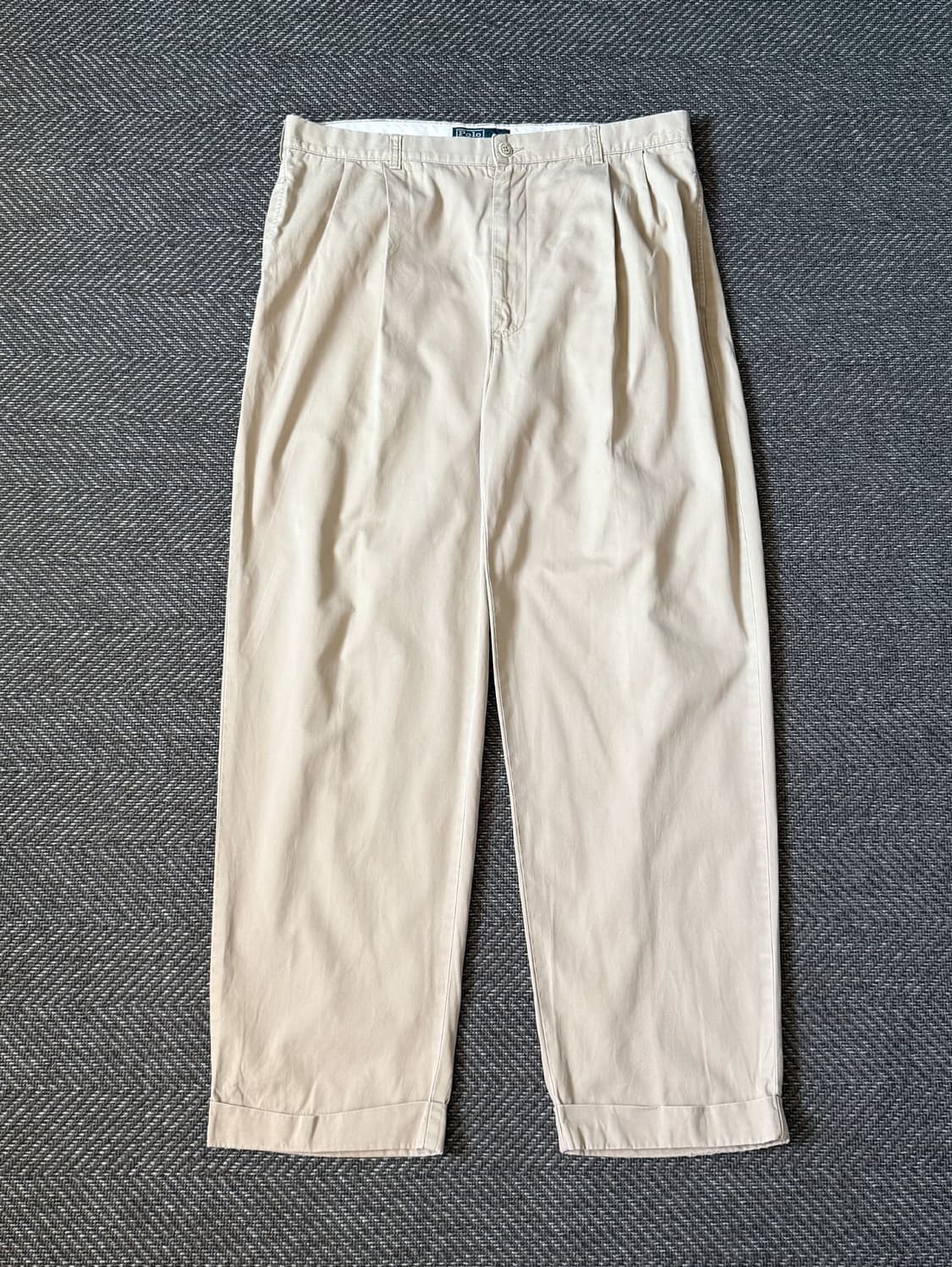 (36) 90s 폴로 랄프로렌 HAMMOND 더블 플리츠 치노팬츠 상품이미지1