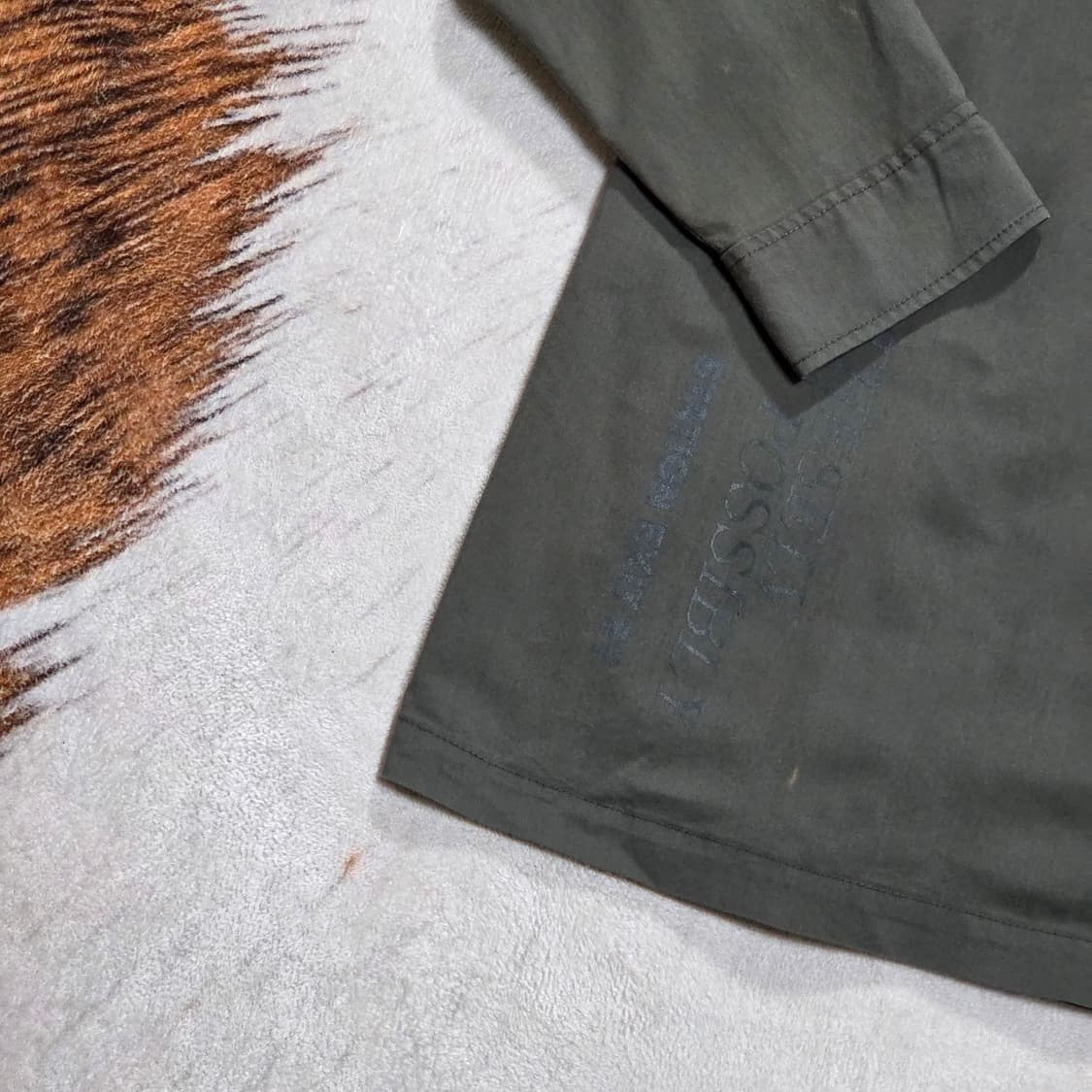 빈티지 카키 옆트임 셔츠 집업 상품이미지7