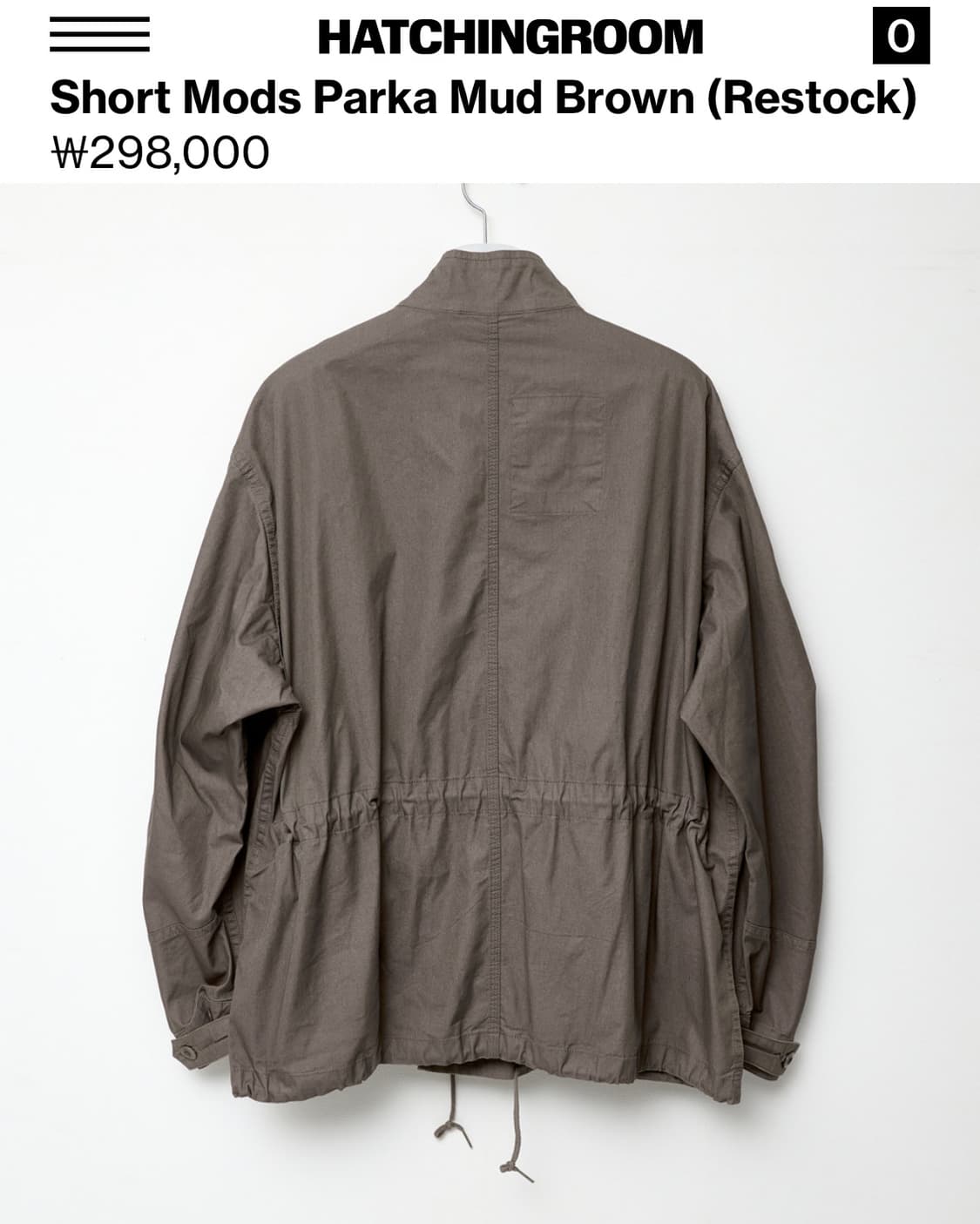 해칭룸 숏 모즈파카 머드브라운 3사이즈 상품이미지2