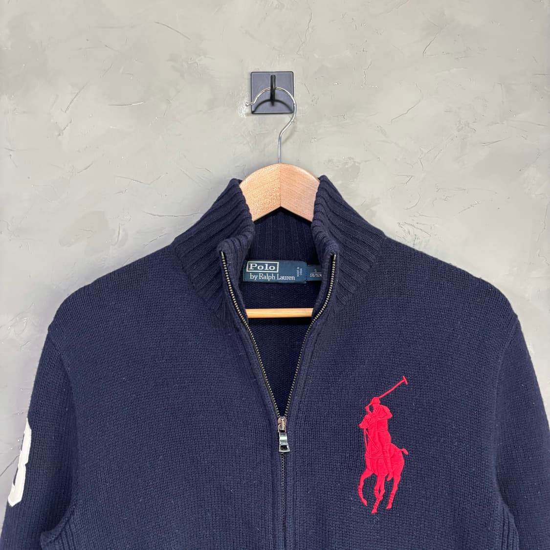 폴로 랄프로렌 빅포니 울 니트 집업  상품이미지2