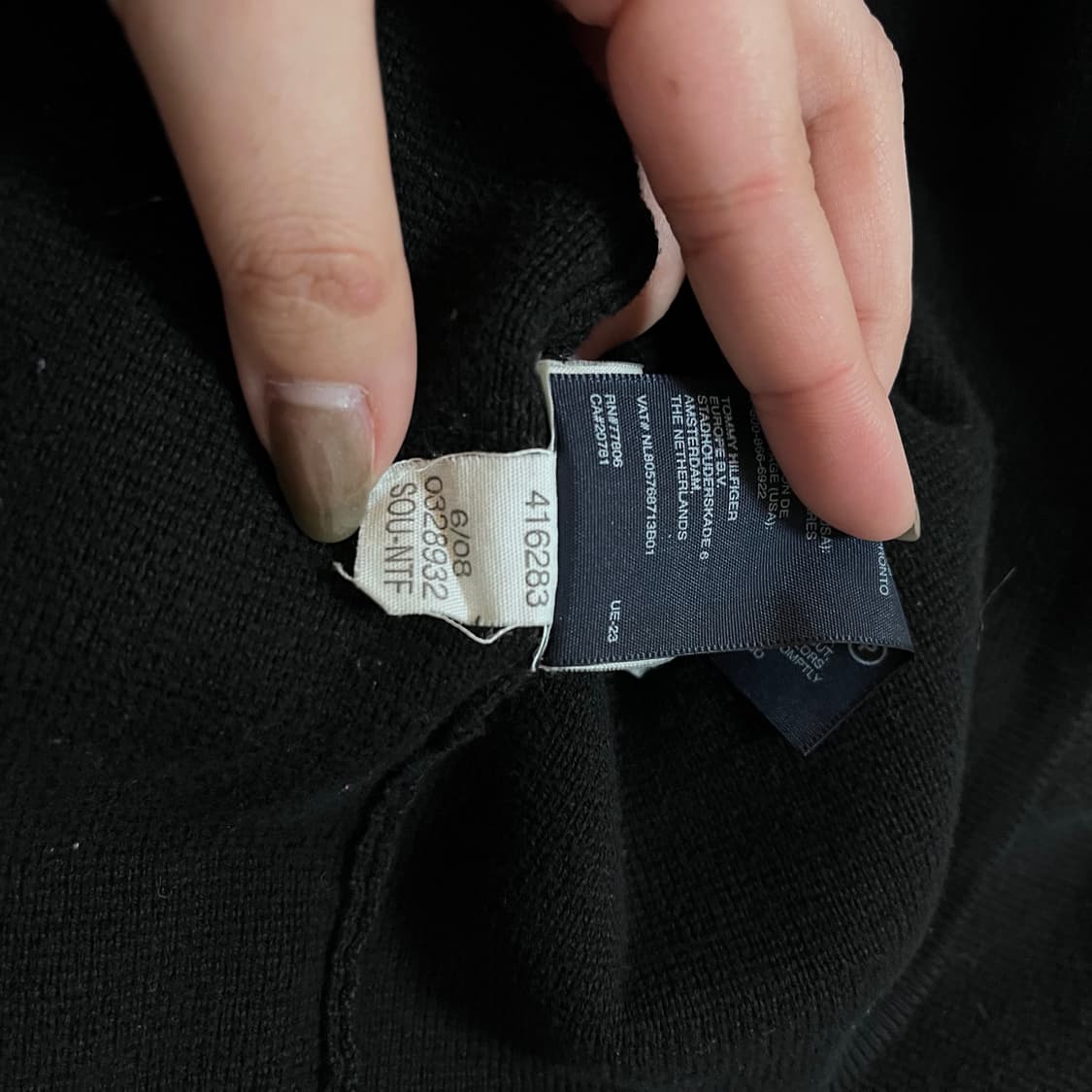 [정품] 타미 블랙 니트 반집업 [ M ] 상품이미지5