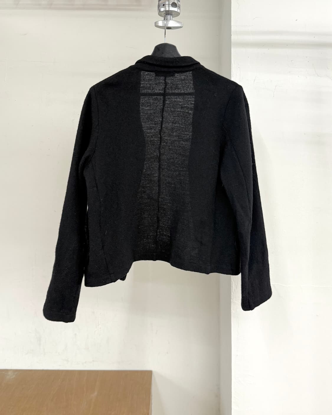 꼼데가르송 트리콧 블랙 스팽글 포켓 오픈 가디건 상품이미지6