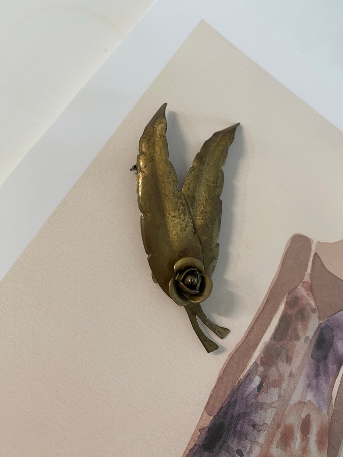 빈티지 잎사귀 브론즈톤 앤틱 브로치 상품이미지3