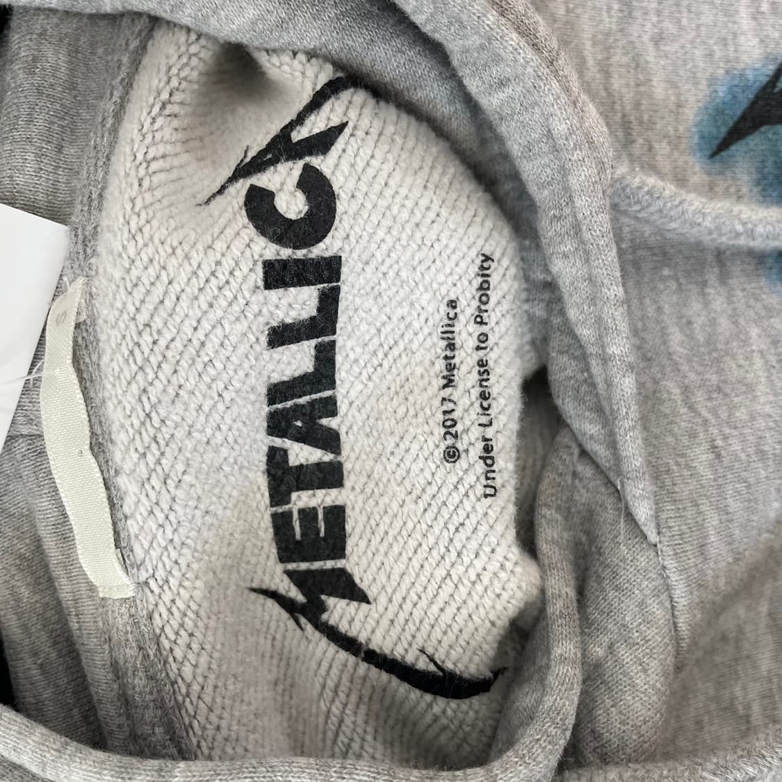 Metallica x GU 콜라보 스컬 프린팅 그레이 후드티 S 상품이미지4