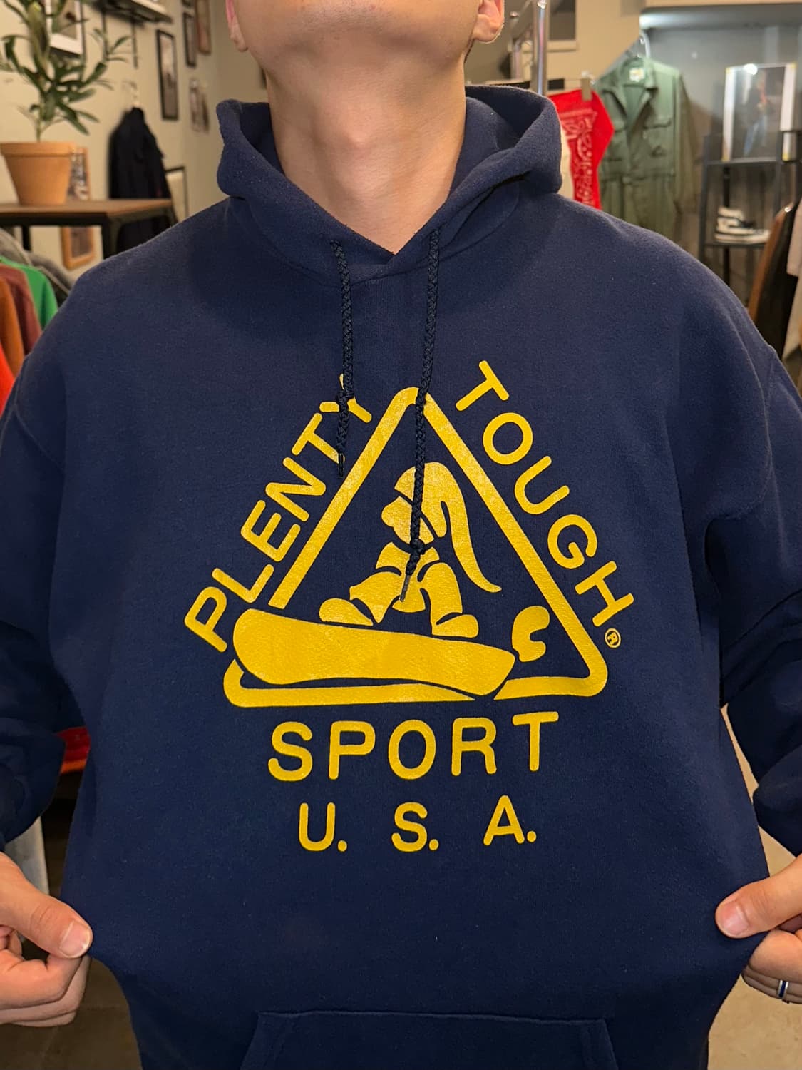 90’s Plenty Tough Sport logo hood sweats 상품이미지3