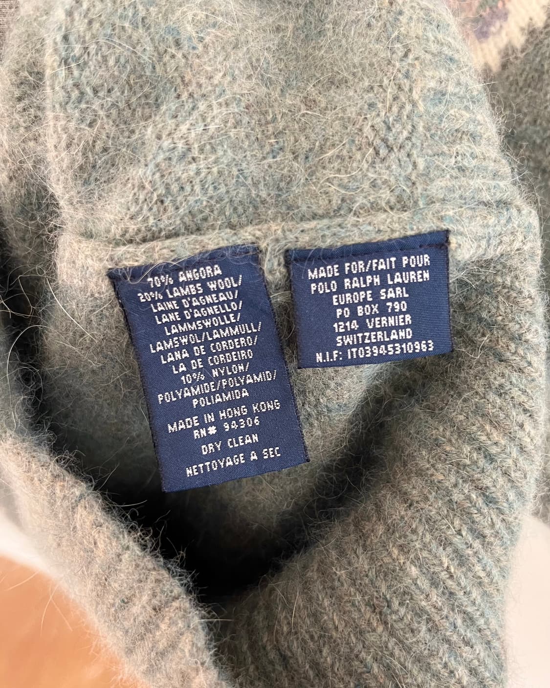 랄프로렌 앙고라 페어 아일 쇼트 슬리브 가디건 상품이미지7