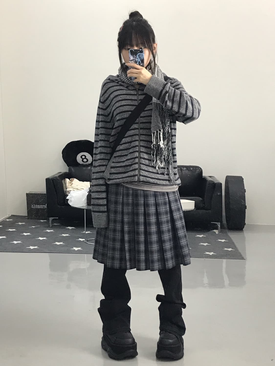 Hanae Mori checked midi skirt 상품이미지4