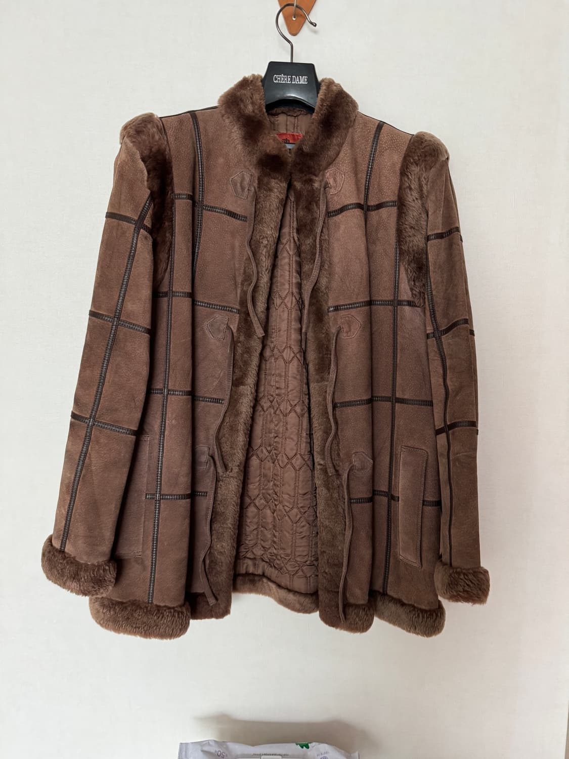 빈티지 퍼트리밍 무스탕 숏코트 상품이미지1