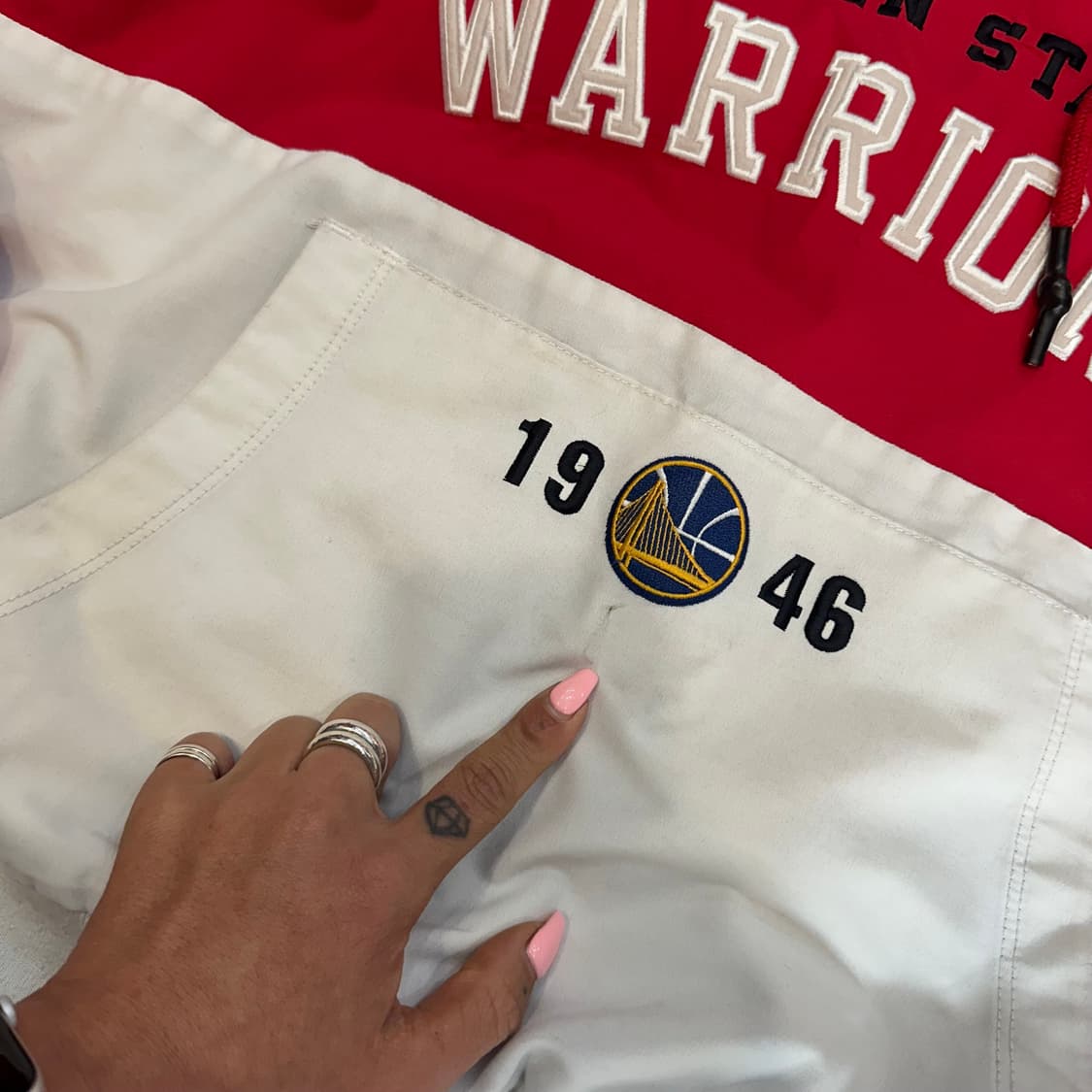 NBA 골든스테이트 워리어스 아노락 자켓L 상품이미지5