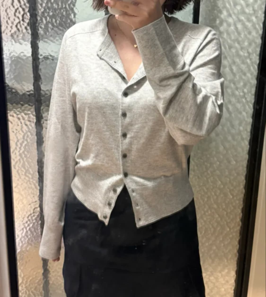 제너럴아이디어 시그니처 크루넥 가디건 상품이미지1