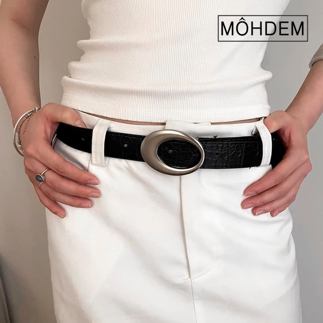 [Unisex] 원버클 크로커다일 벨트 상품이미지5