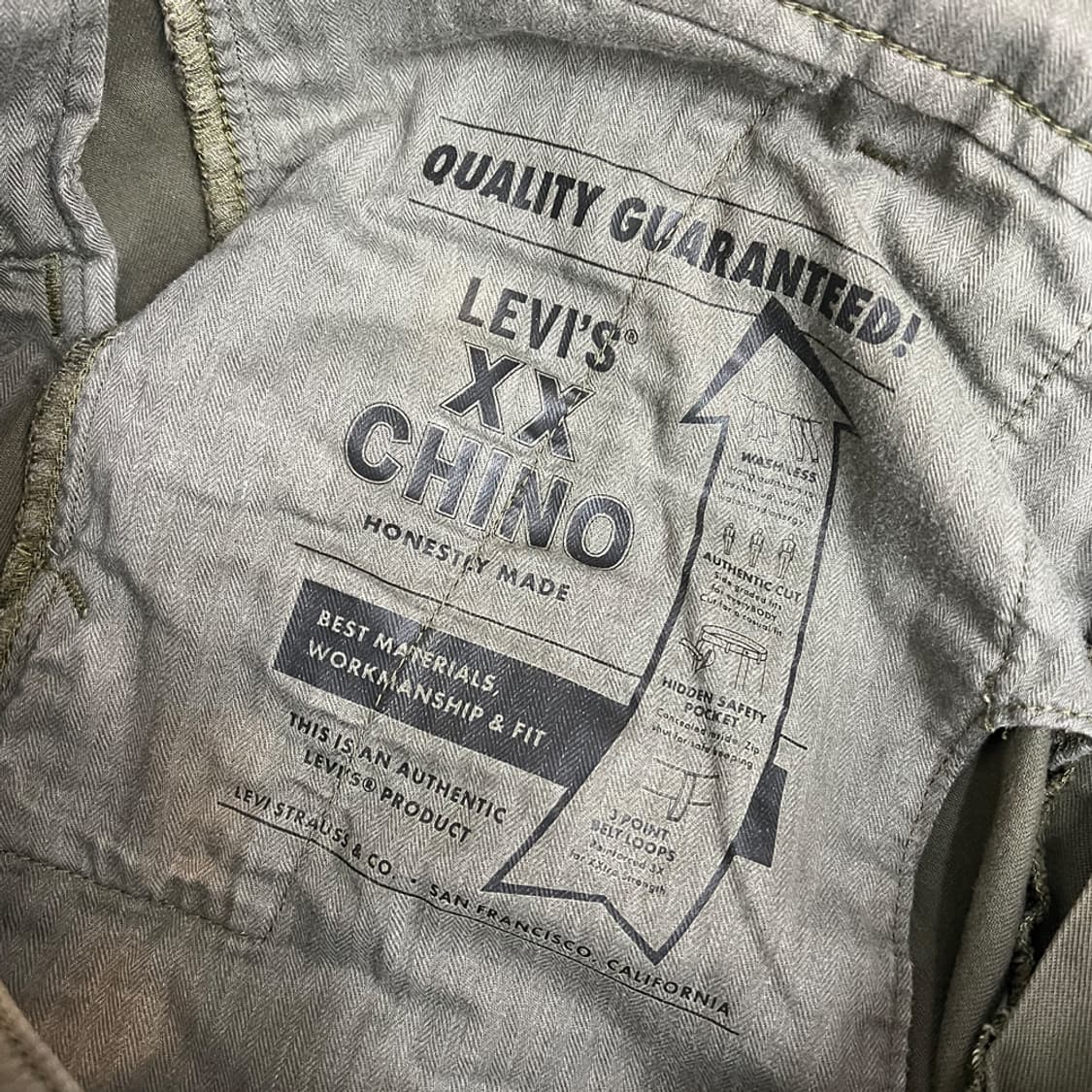 리바이스 XX Stay Loose 카키 치노 팬츠 32 상품이미지5