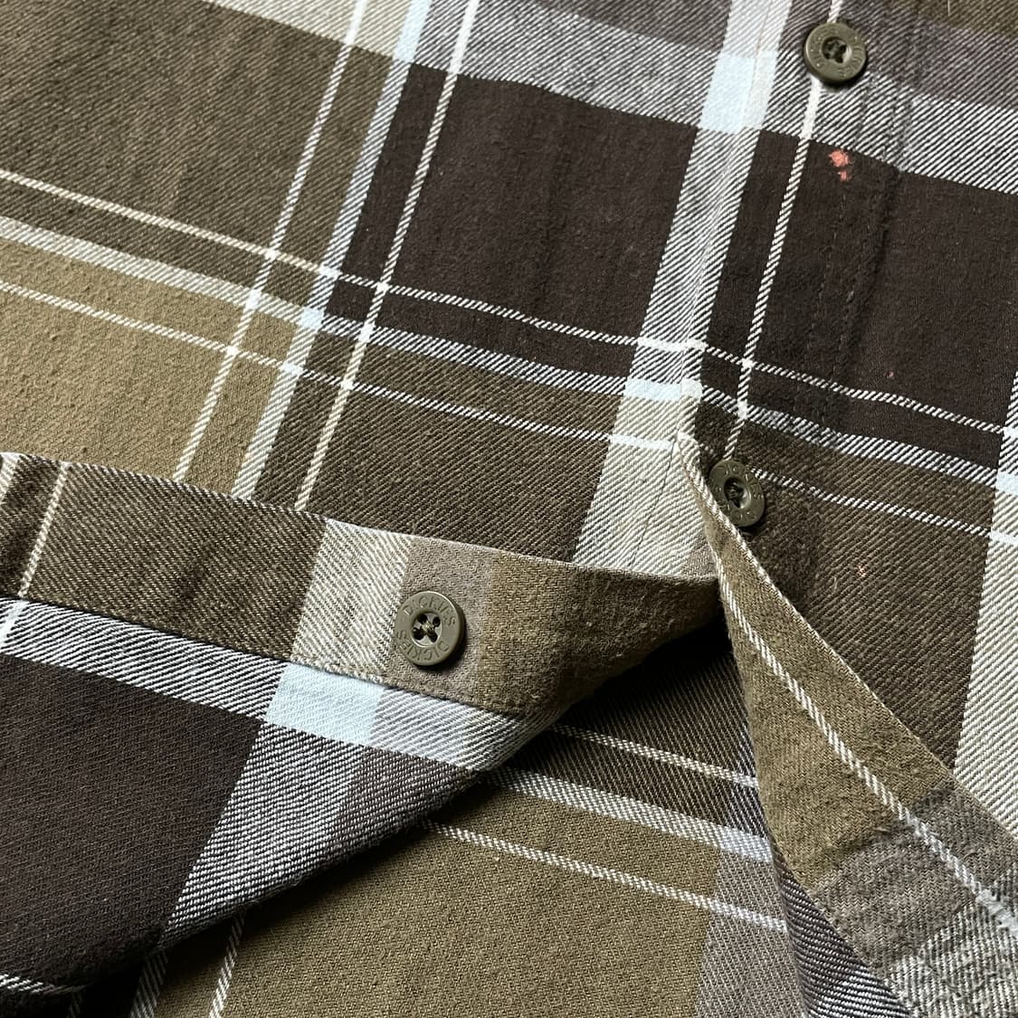 DICKIES 디키즈 빈티지 브라운 포켓 체크 셔츠 A00799 상품이미지5