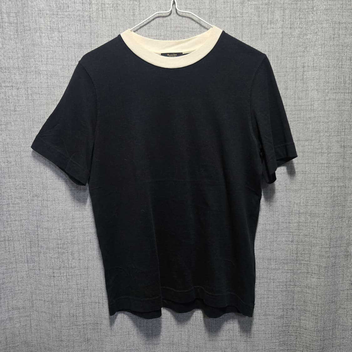 마시모두띠 블랙 배색 반팔 티셔츠  상품이미지1