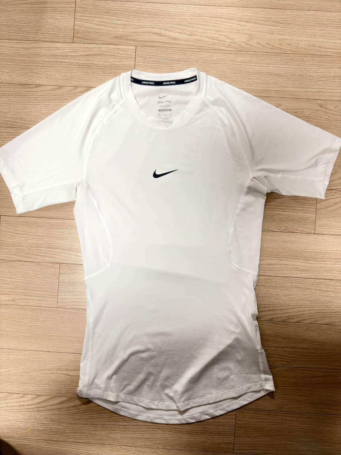 나이키 프로 드라이핏 컴프레션 반팔 화이트 상품이미지1