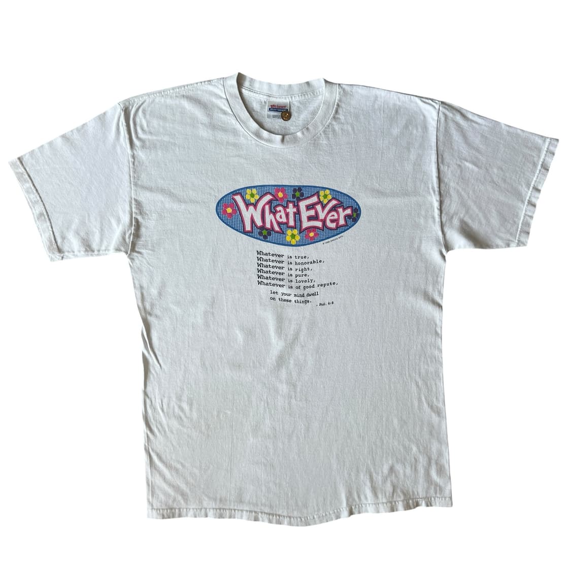 빈티지 90s Whatever 크리스천 티셔츠 상품이미지1