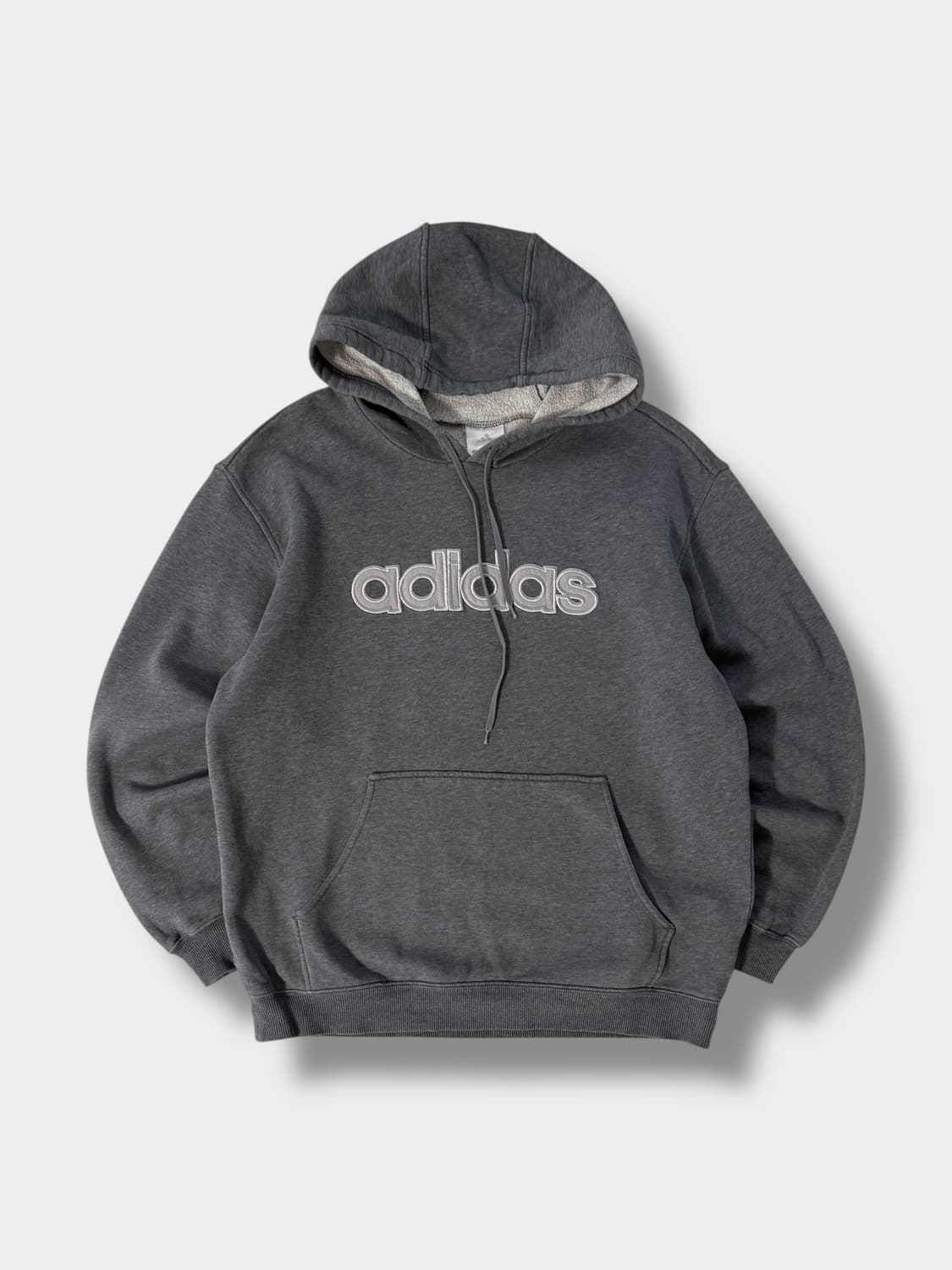 아디다스 오버핏 90‘s 빅로고 올드스쿨 그래이 스웻 후드  상품이미지1