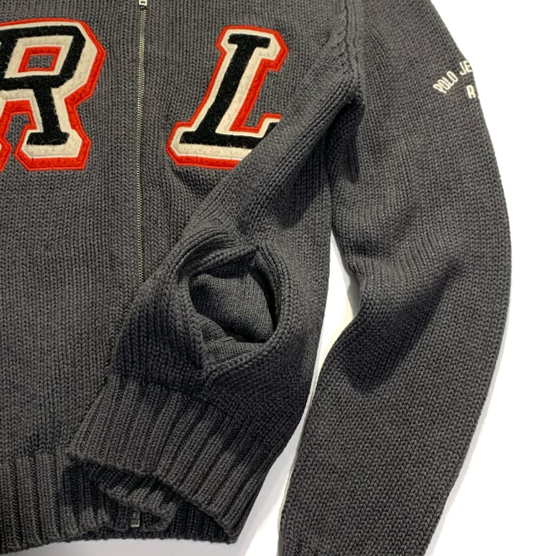 폴로 진스 코튼 니트 집업 상품이미지3