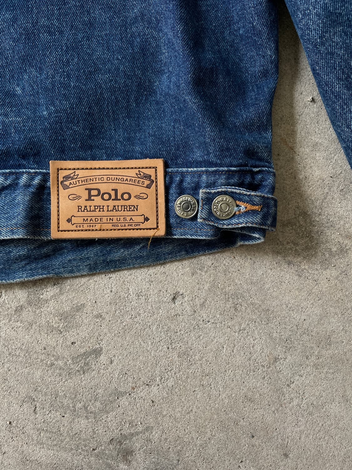USA Made)80s PRL Dungarees Denim Jacket 상품이미지8